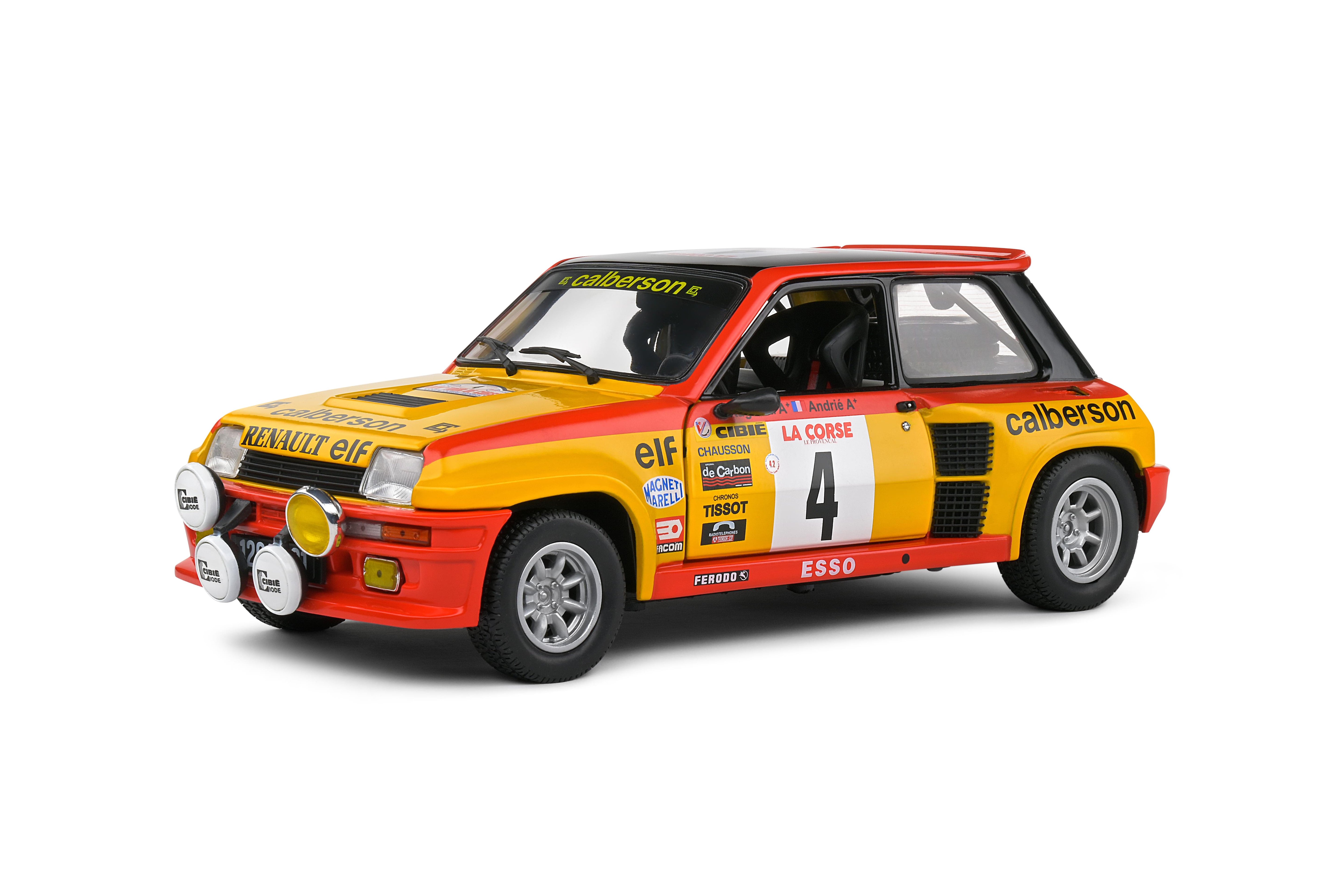 Solido S1801314 Voiture miniature collection 1/18 Renault 5 turbo – Tour de Corse – 1980 – 4 Ragnotti/Andrie