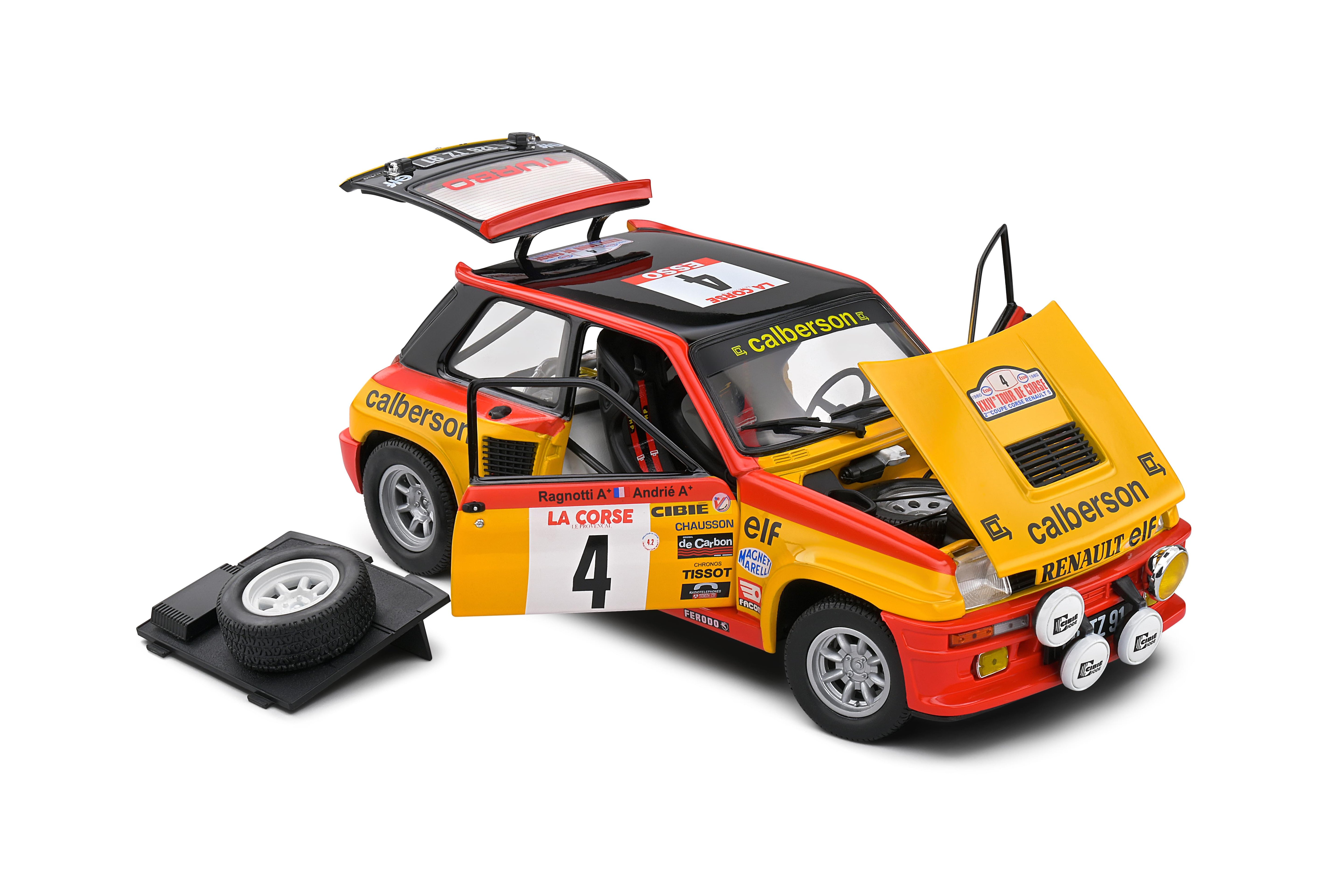 Solido S1801314 Voiture miniature collection 1/18 Renault 5 turbo – Tour de Corse – 1980 – 4 Ragnotti/Andrie
