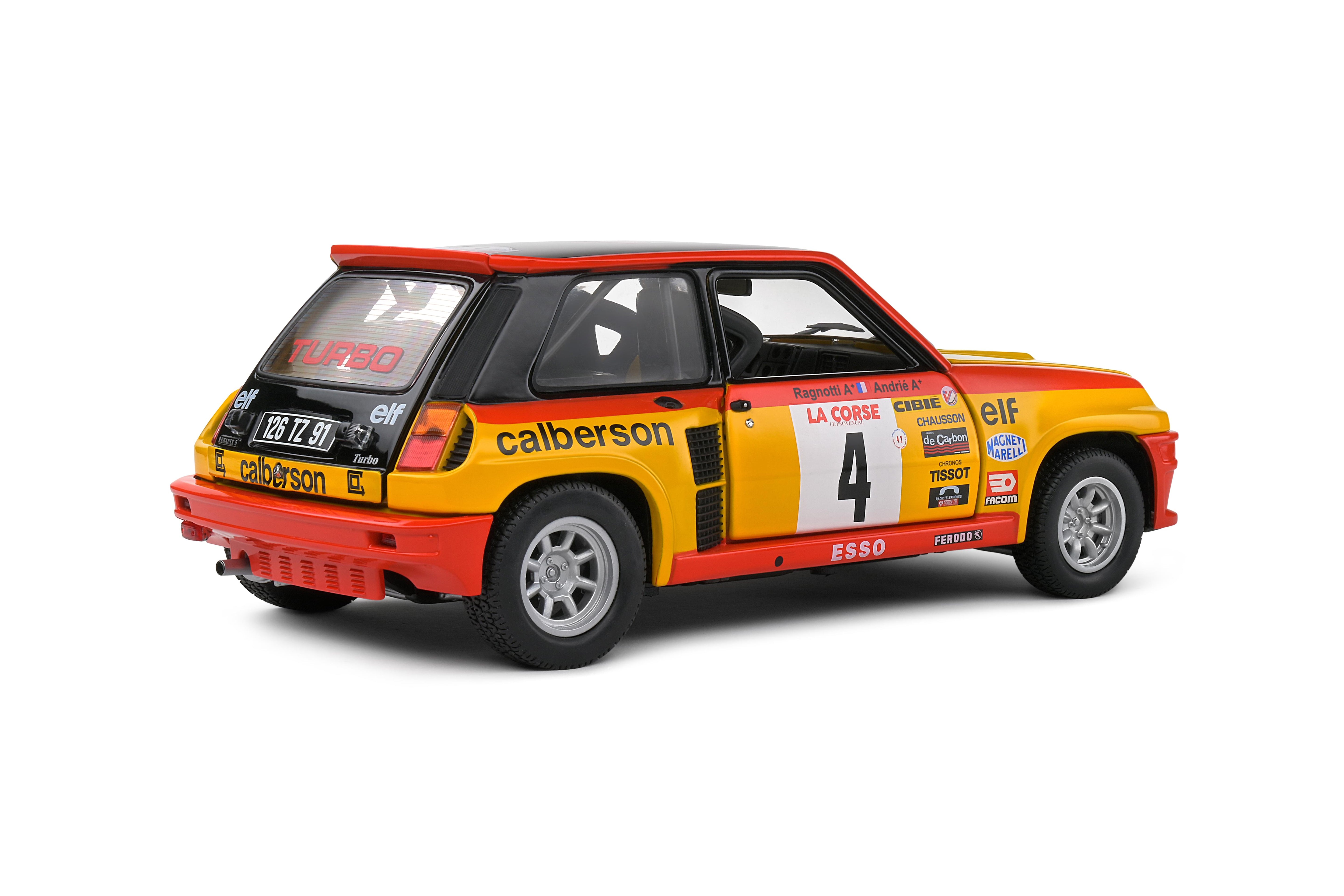 Solido S1801314 Voiture miniature collection 1/18 Renault 5 turbo – Tour de Corse – 1980 – 4 Ragnotti/Andrie