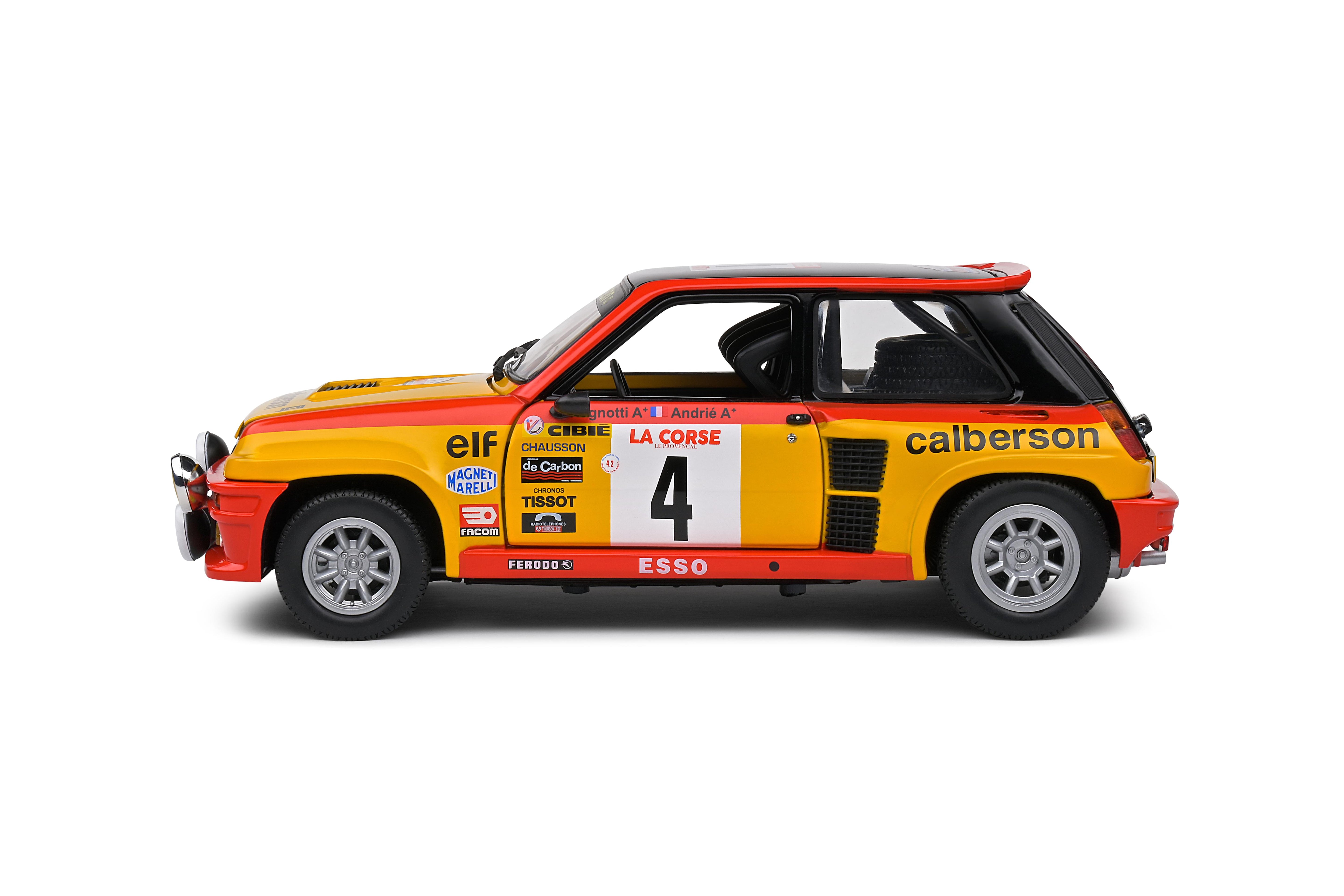Solido S1801314 Voiture miniature collection 1/18 Renault 5 turbo – Tour de Corse – 1980 – 4 Ragnotti/Andrie