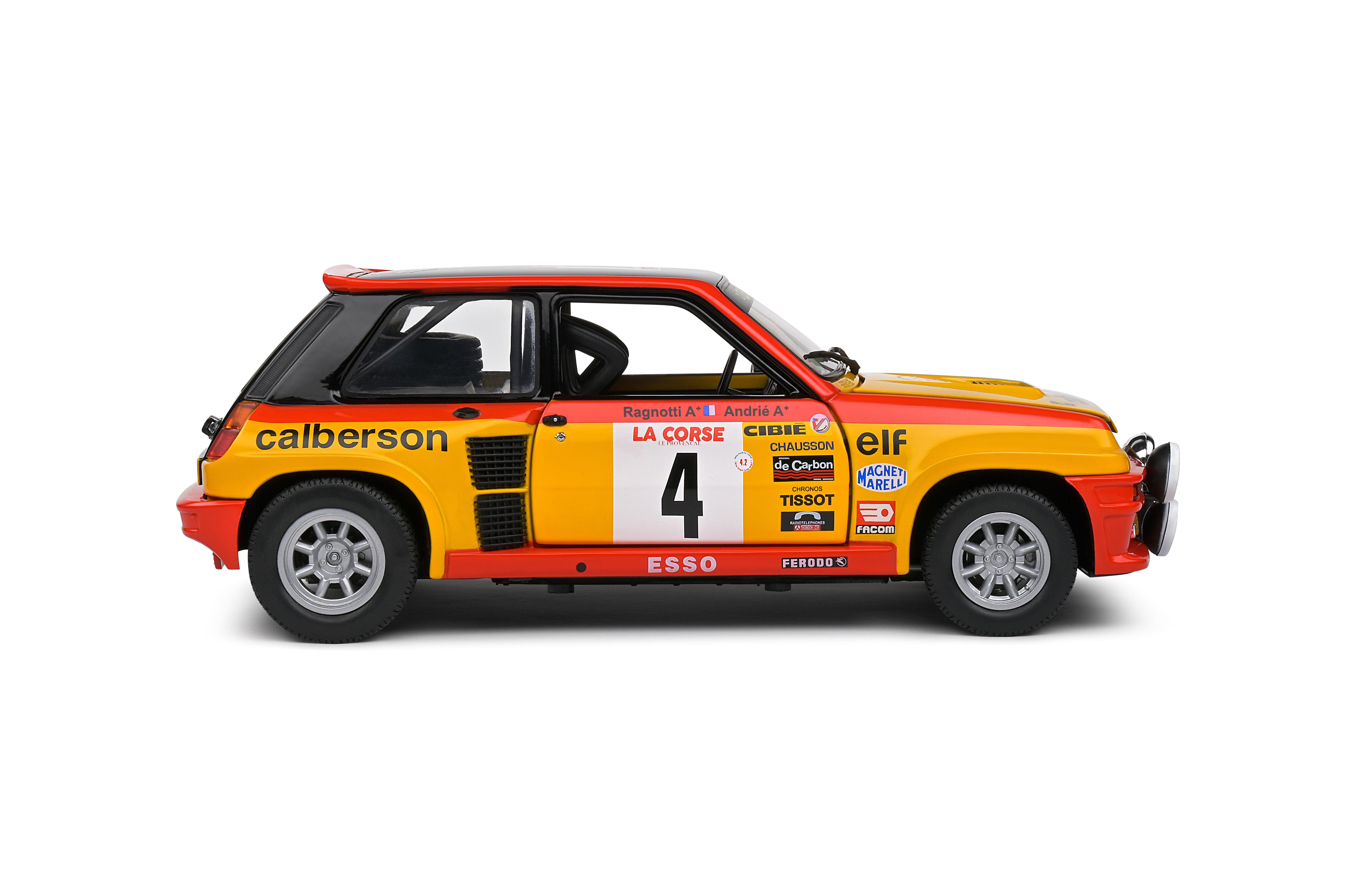 Solido S1801314 Voiture miniature collection 1/18 Renault 5 turbo – Tour de Corse – 1980 – 4 Ragnotti/Andrie