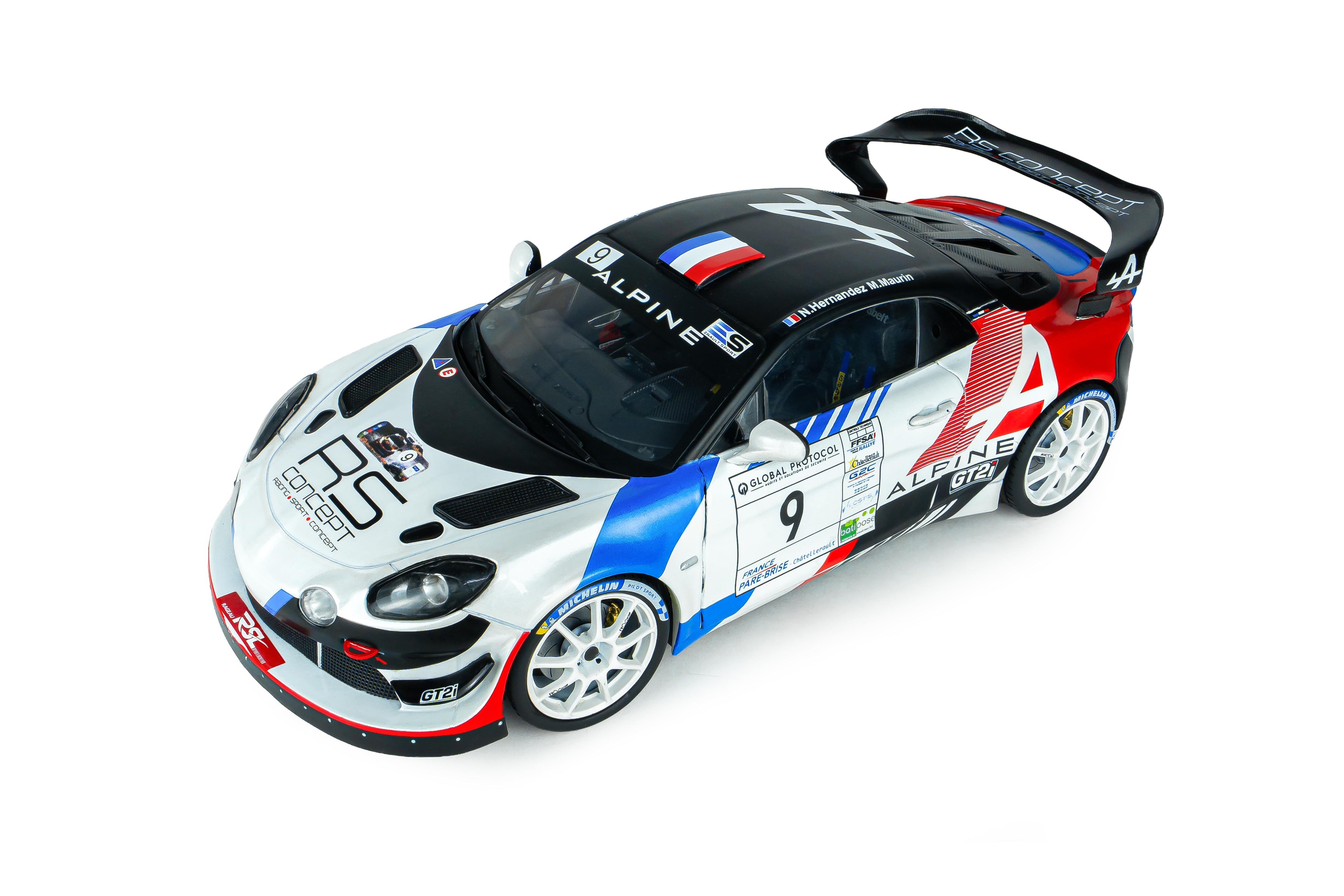 Solido S1801633 miniature collection 1/18 Alpine A110 rgt+ blanc 9 N.Hernandez / M.Maurin Rallye de la Vienne 2025