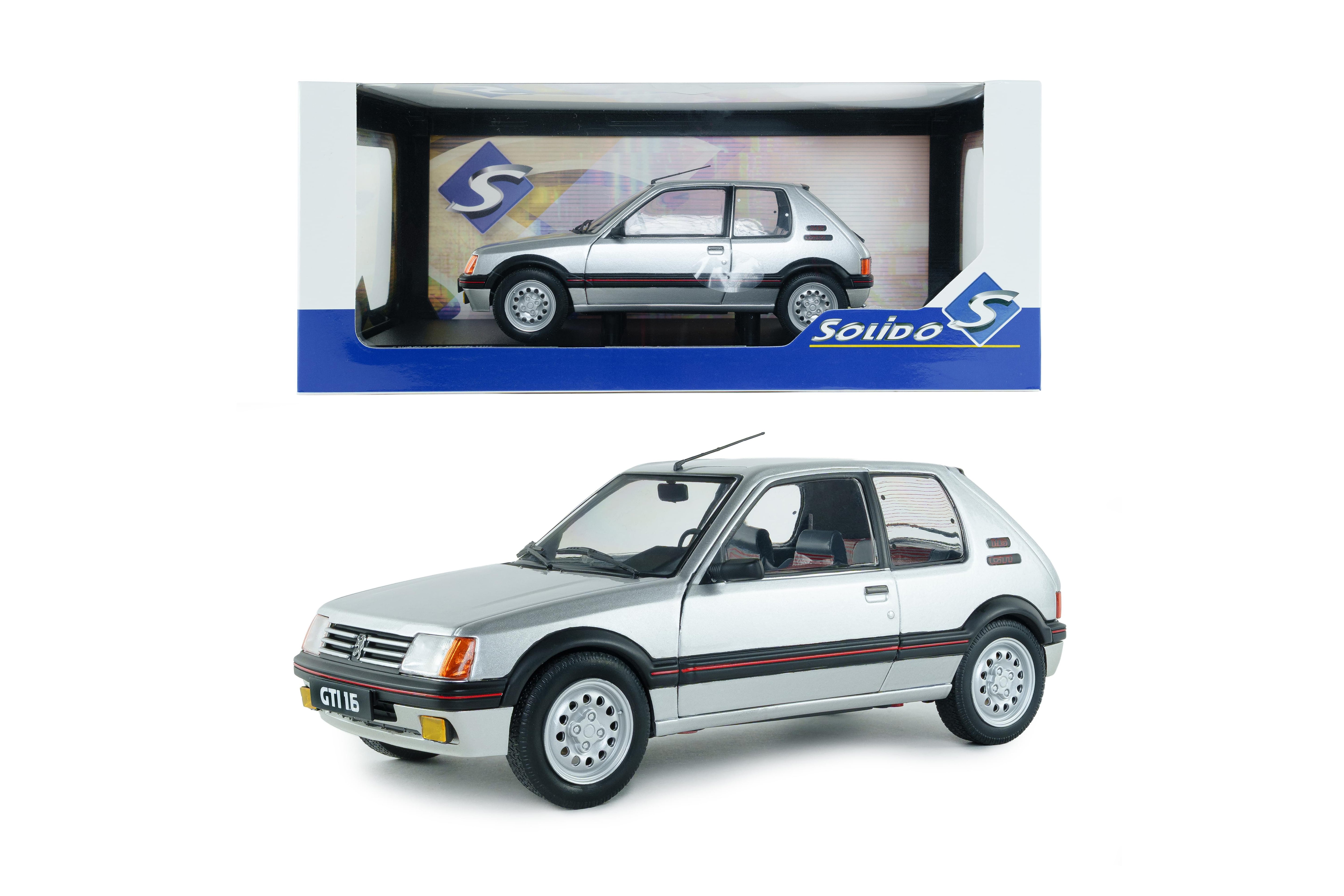 Solido S1801718 miniature collection 1/18 Peugeot 205 GTI 1,6l MK1 gris futura 1989 - Breizh Modélisme.