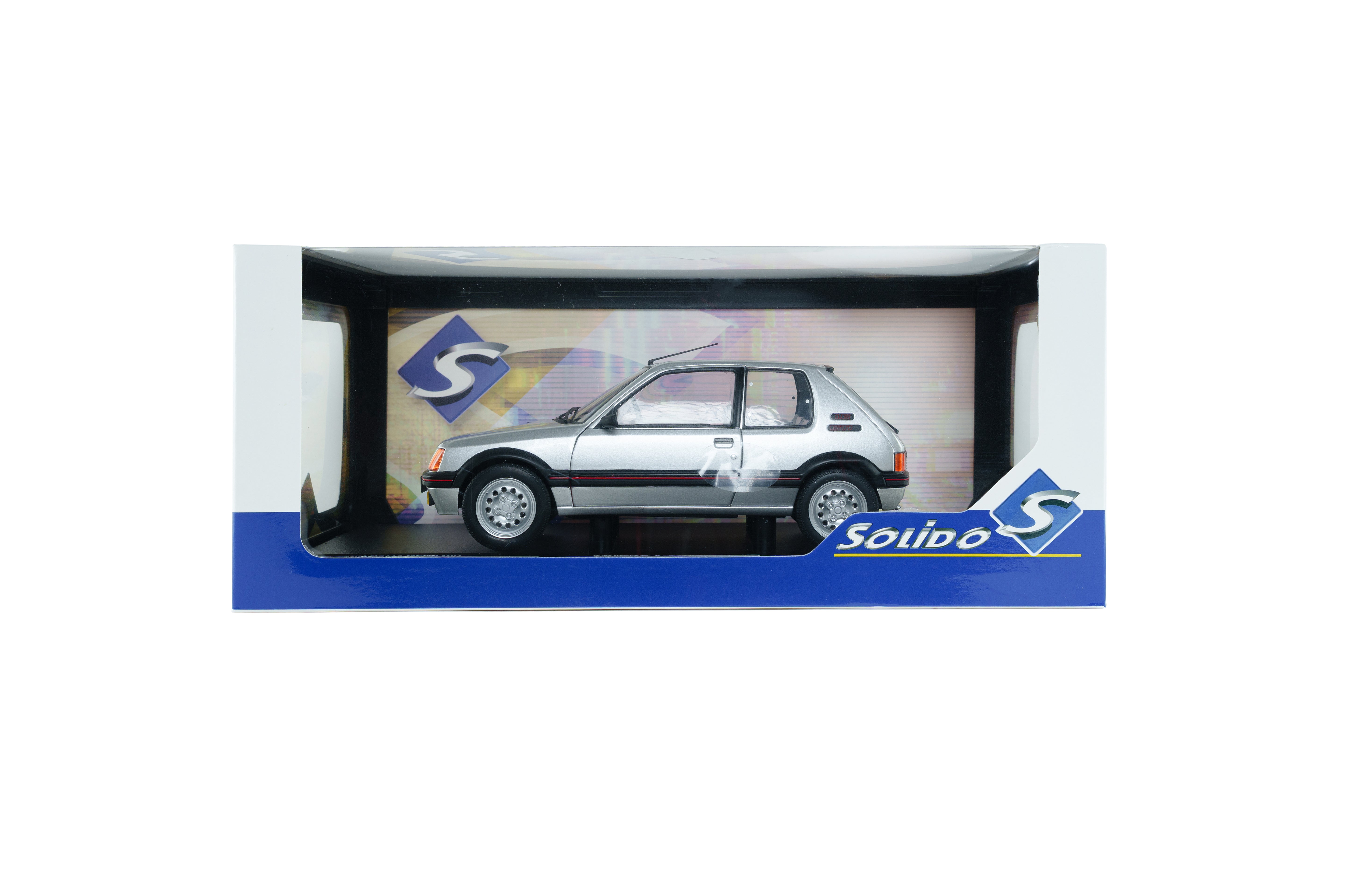 Solido S1801718 miniature collection 1/18 Peugeot 205 GTI 1,6l MK1 gris futura 1989 - Breizh Modélisme.