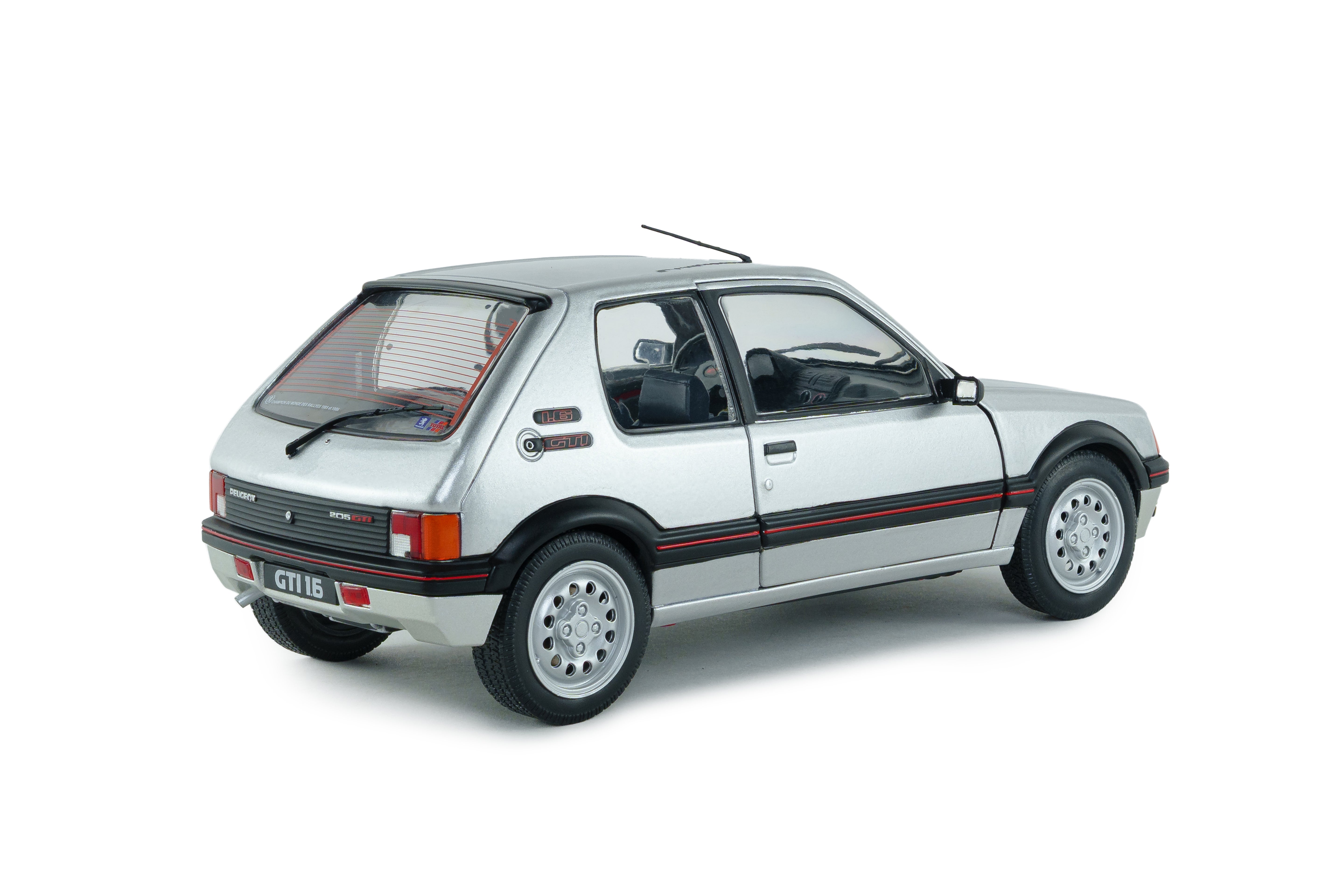 Solido S1801718 miniature collection 1/18 Peugeot 205 GTI 1,6l MK1 gris futura 1989 - Breizh Modélisme.