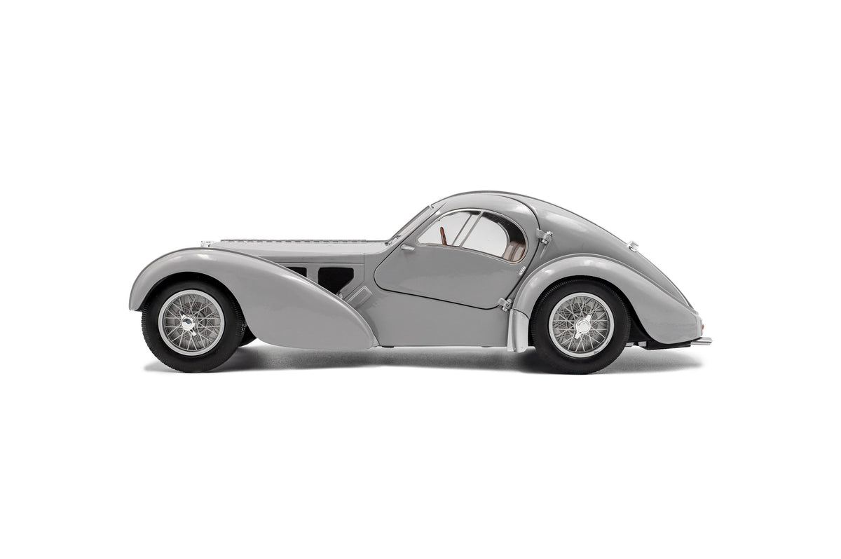 Solido S1802106 Voiture miniature collection 1/18 Bugatti Atlantic Type 57 SC – mat silver – 1937