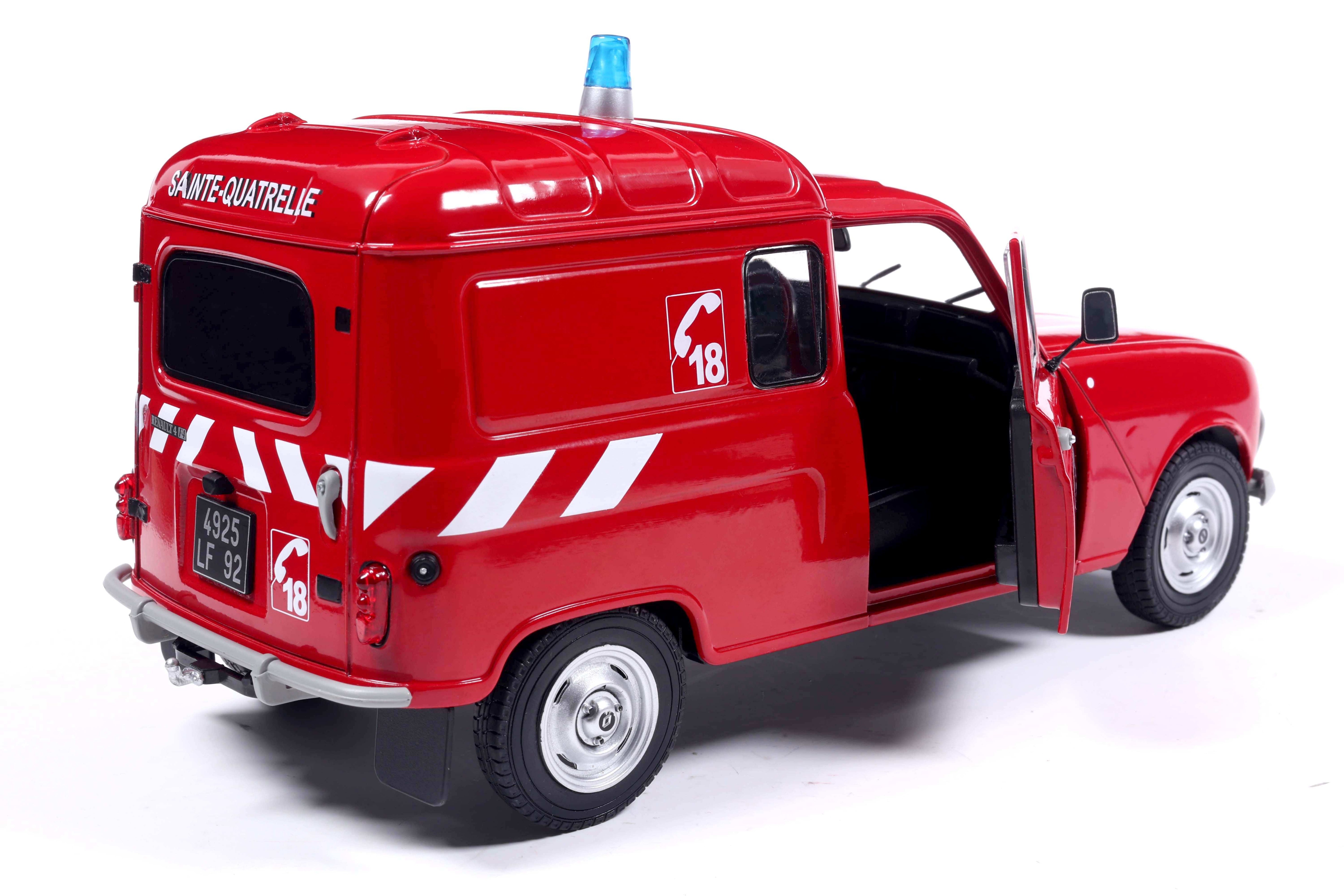 Solido S1802210 miniature collection 1/18 Renault 4LF4 Pompier rouge 1976