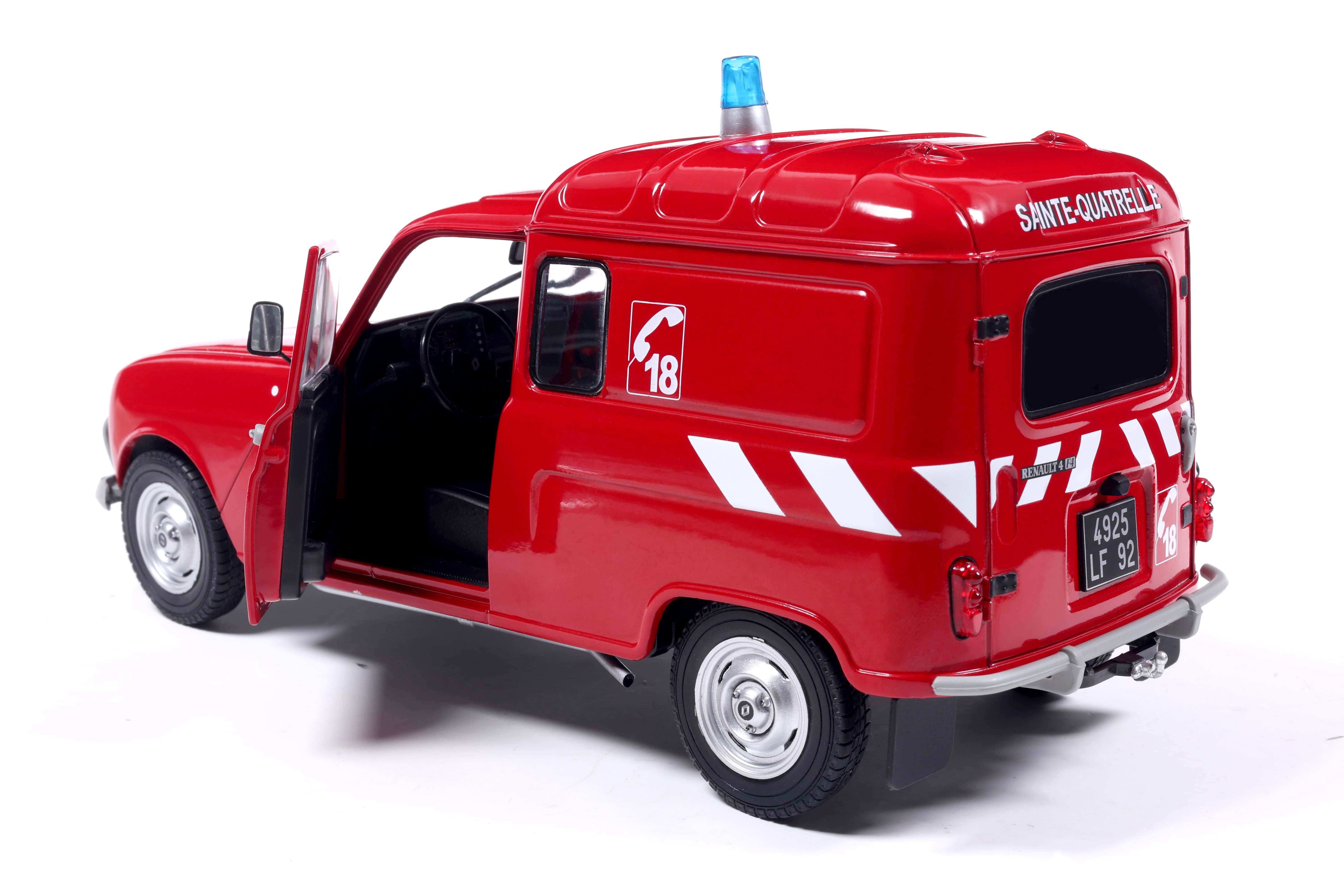 Solido S1802210 miniature collection 1/18 Renault 4LF4 Pompier rouge 1976