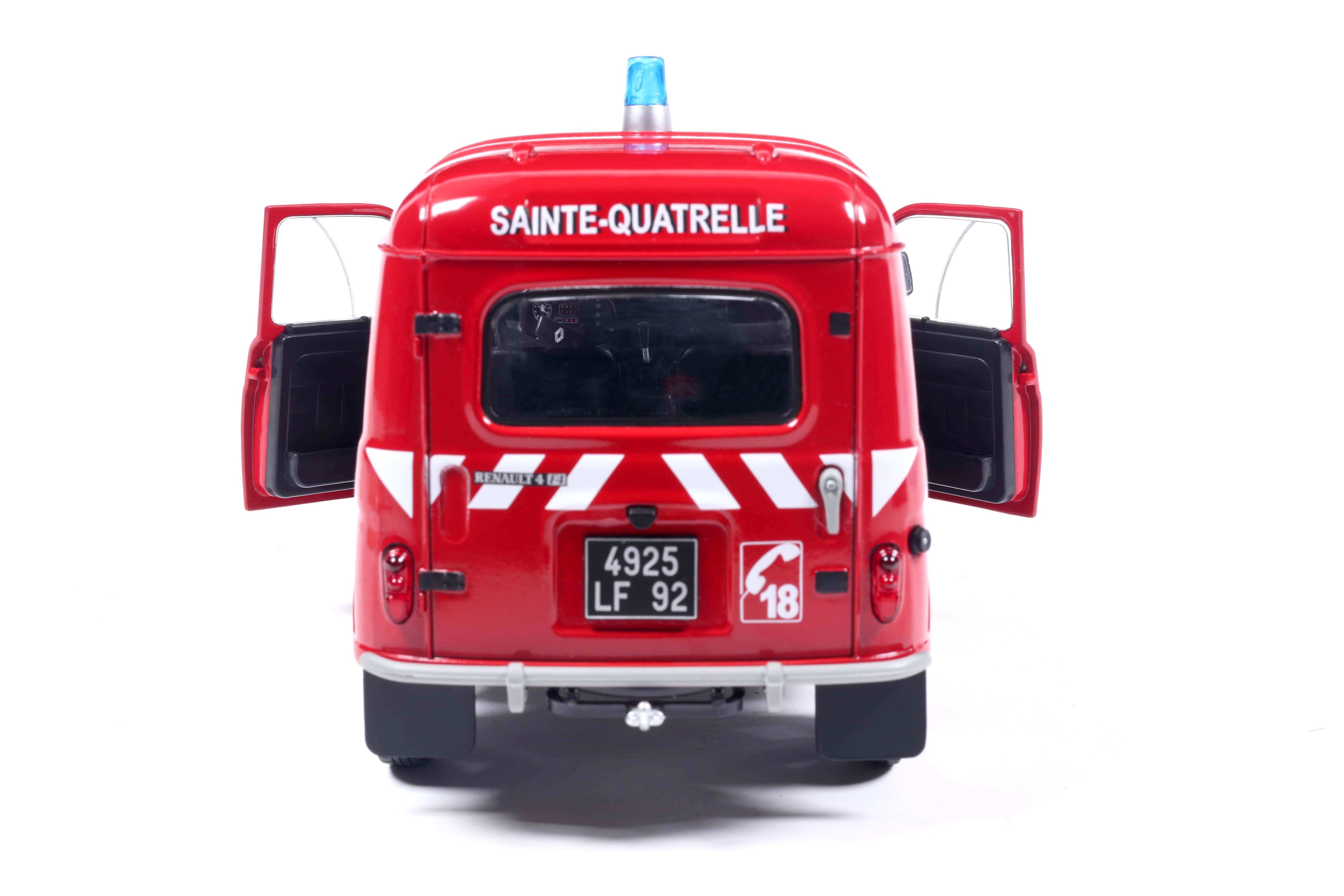 Solido S1802210 miniature collection 1/18 Renault 4LF4 Pompier rouge 1976