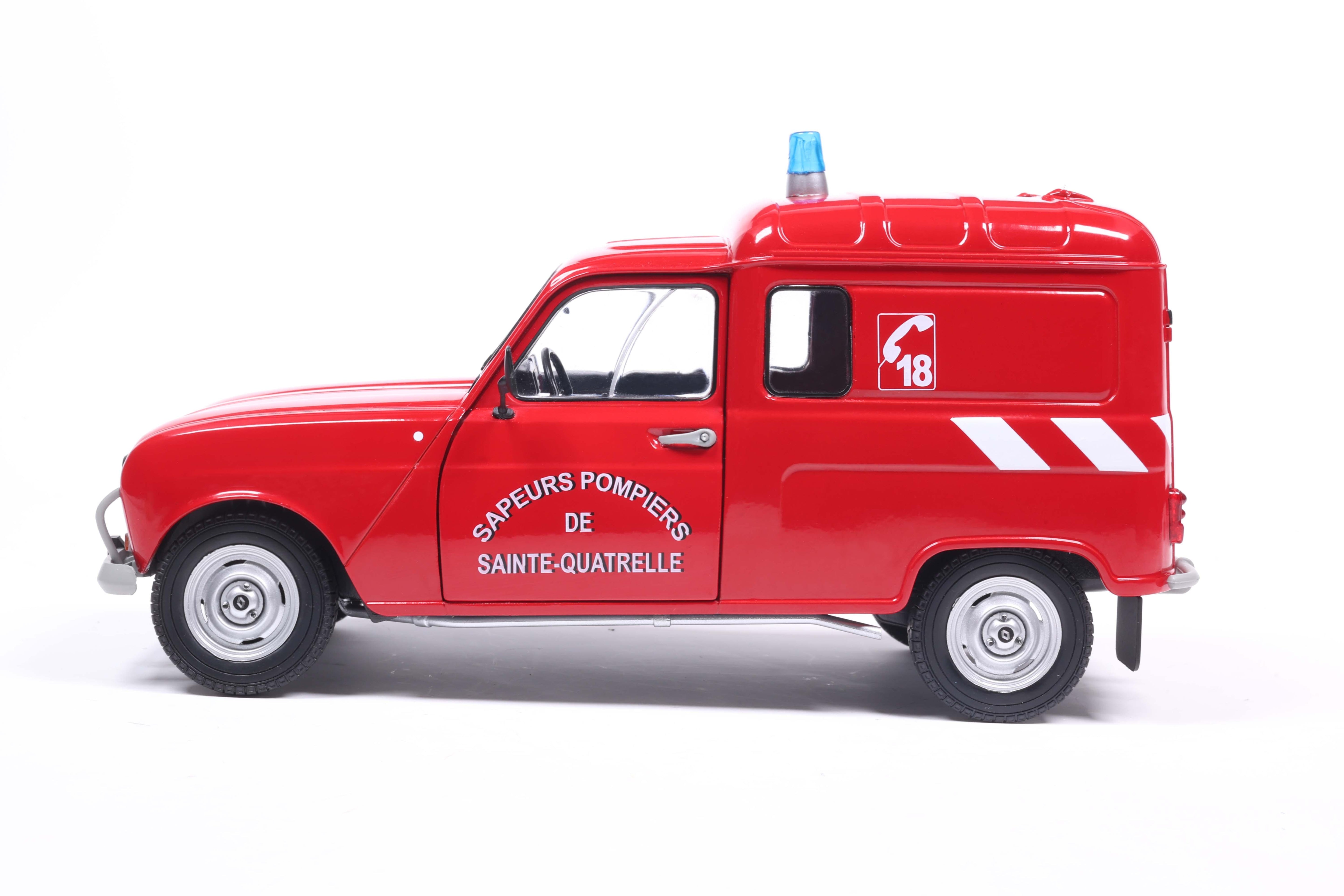 Solido S1802210 miniature collection 1/18 Renault 4LF4 Pompier rouge 1976