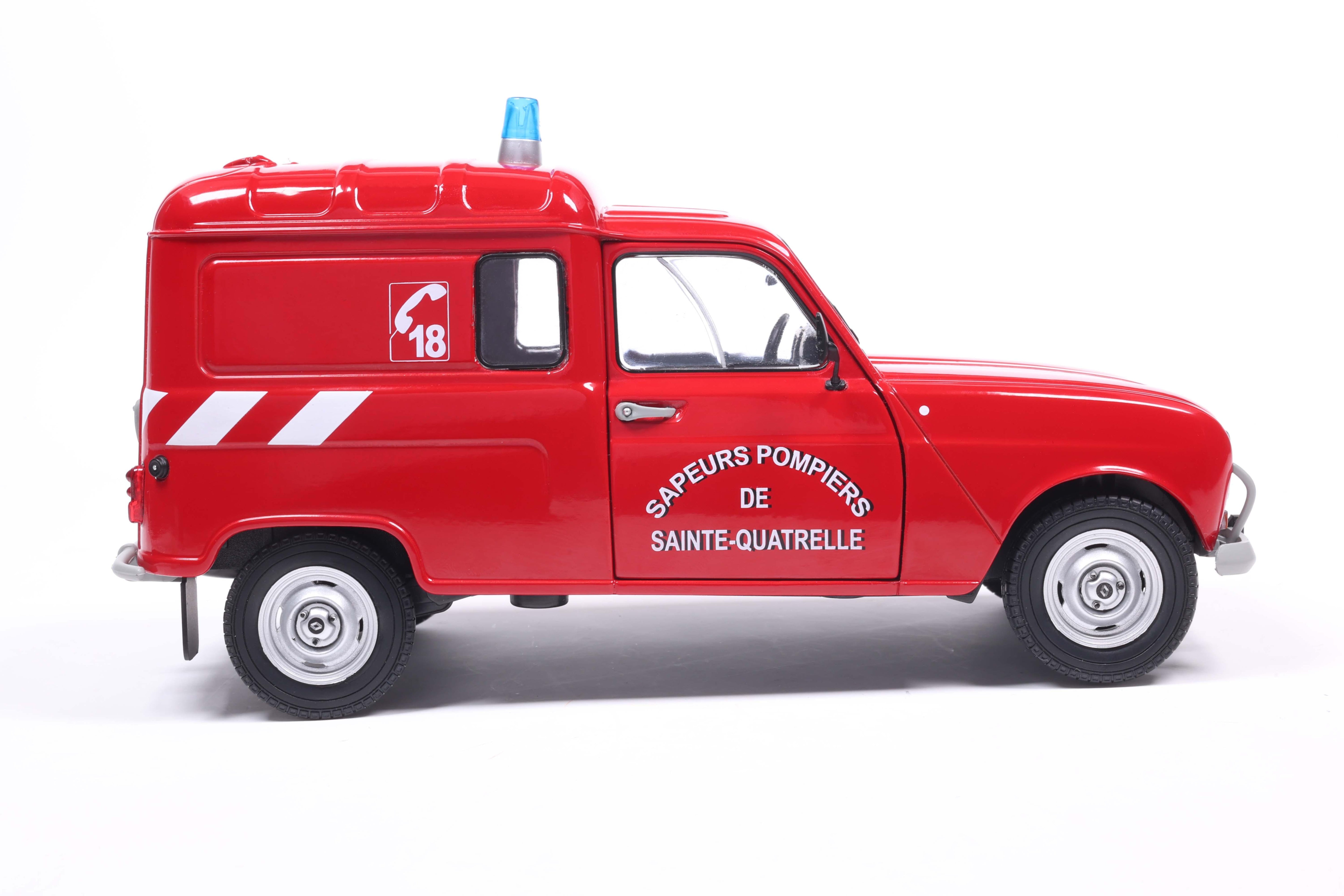 Solido S1802210 miniature collection 1/18 Renault 4LF4 Pompier rouge 1976