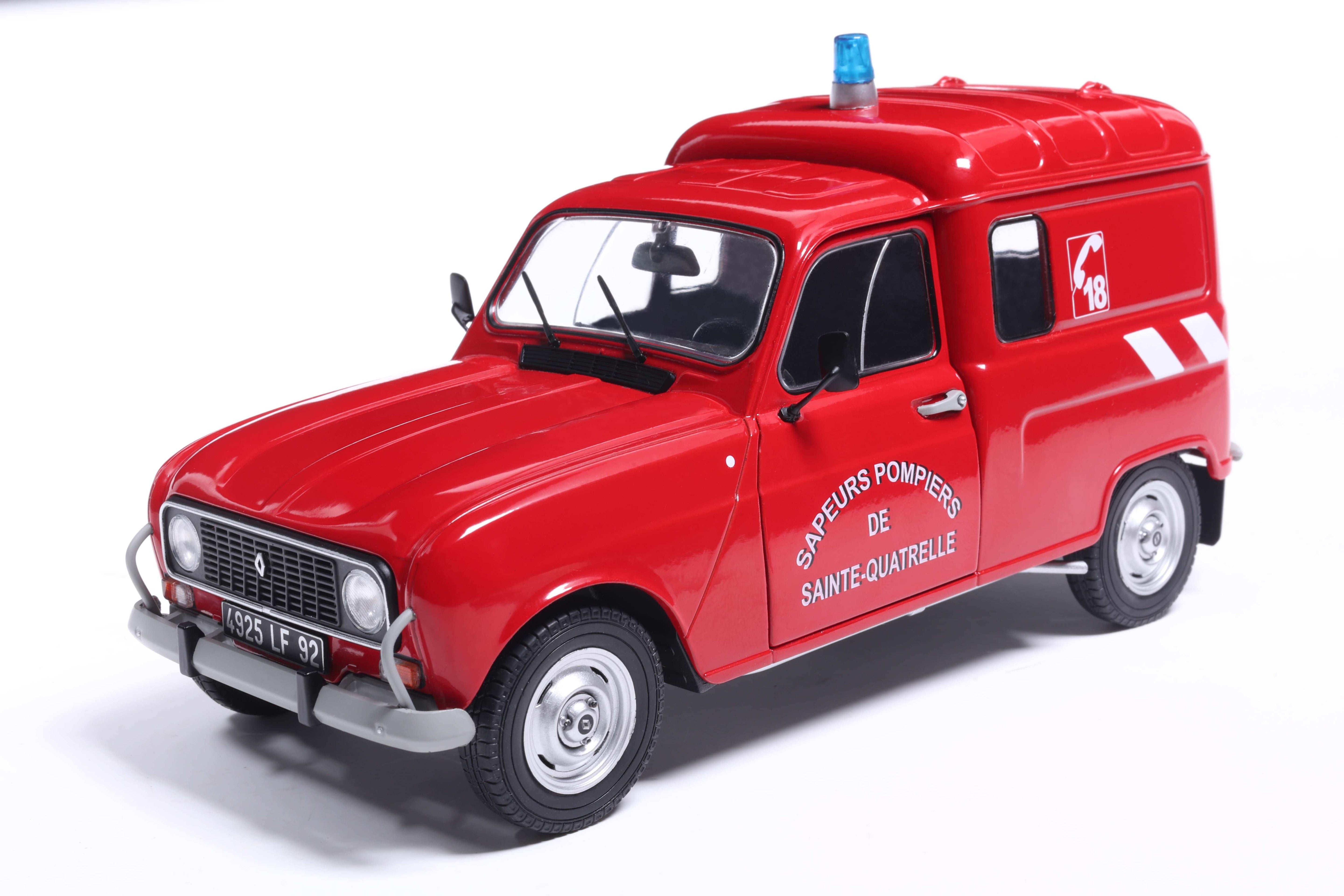 Solido S1802210 miniature collection 1/18 Renault 4LF4 Pompier rouge 1976
