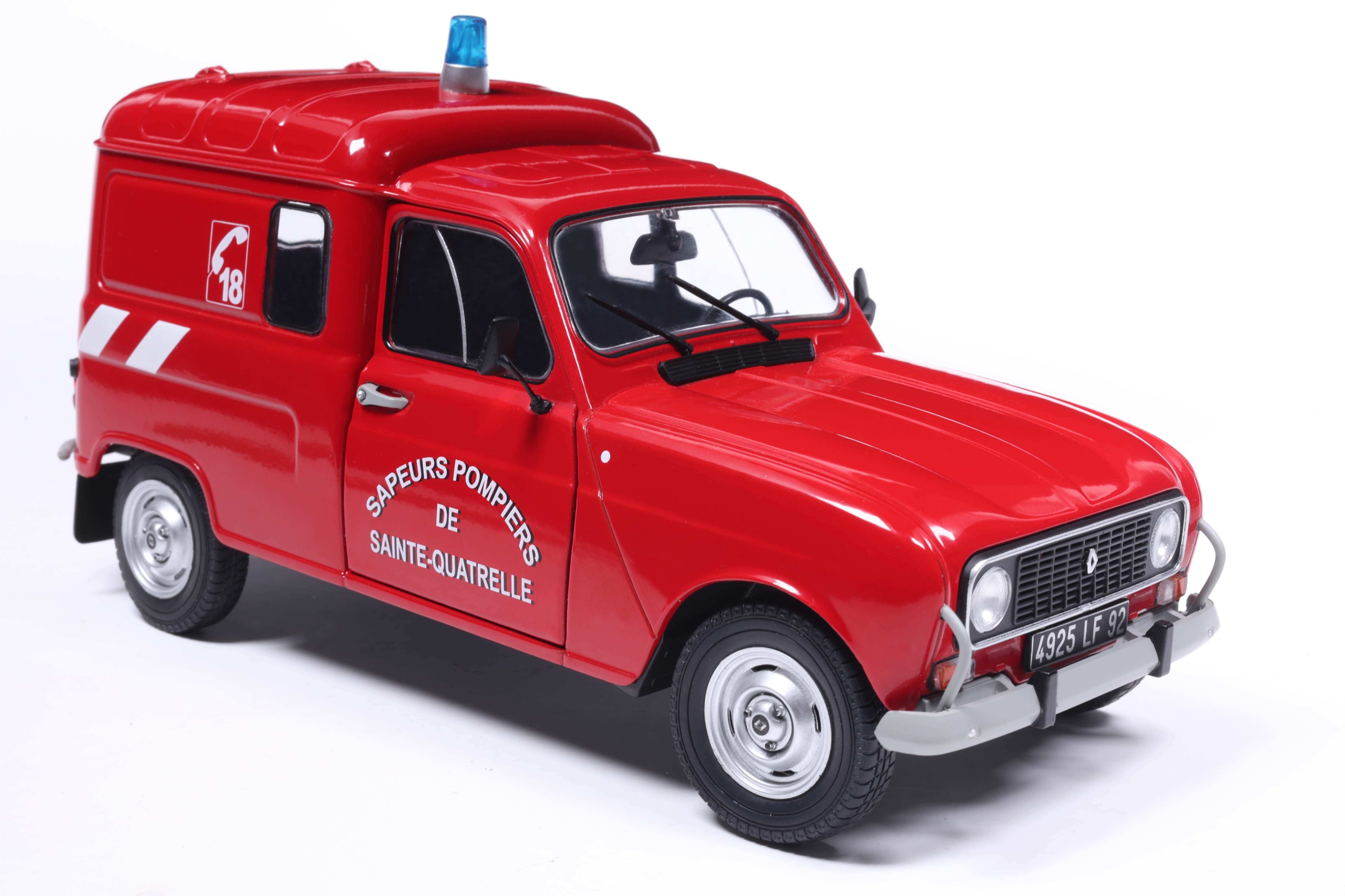 Solido S1802210 miniature collection 1/18 Renault 4LF4 Pompier rouge 1976