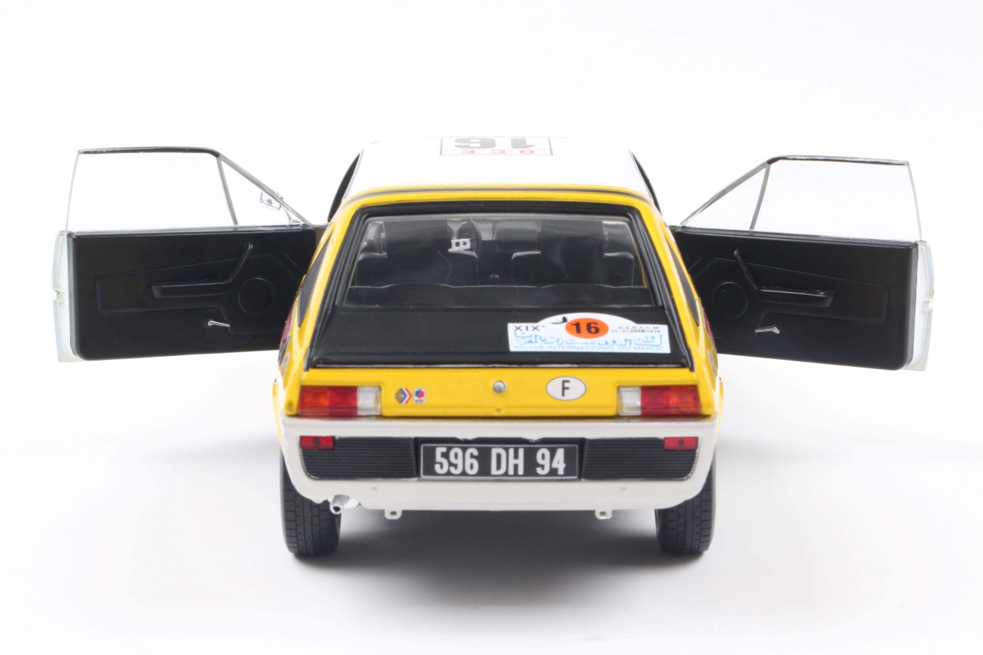 Solido S1803709 Voiture miniature collection 1/18 Renault 17 Ph.1 – Rallye du maroc – 1976