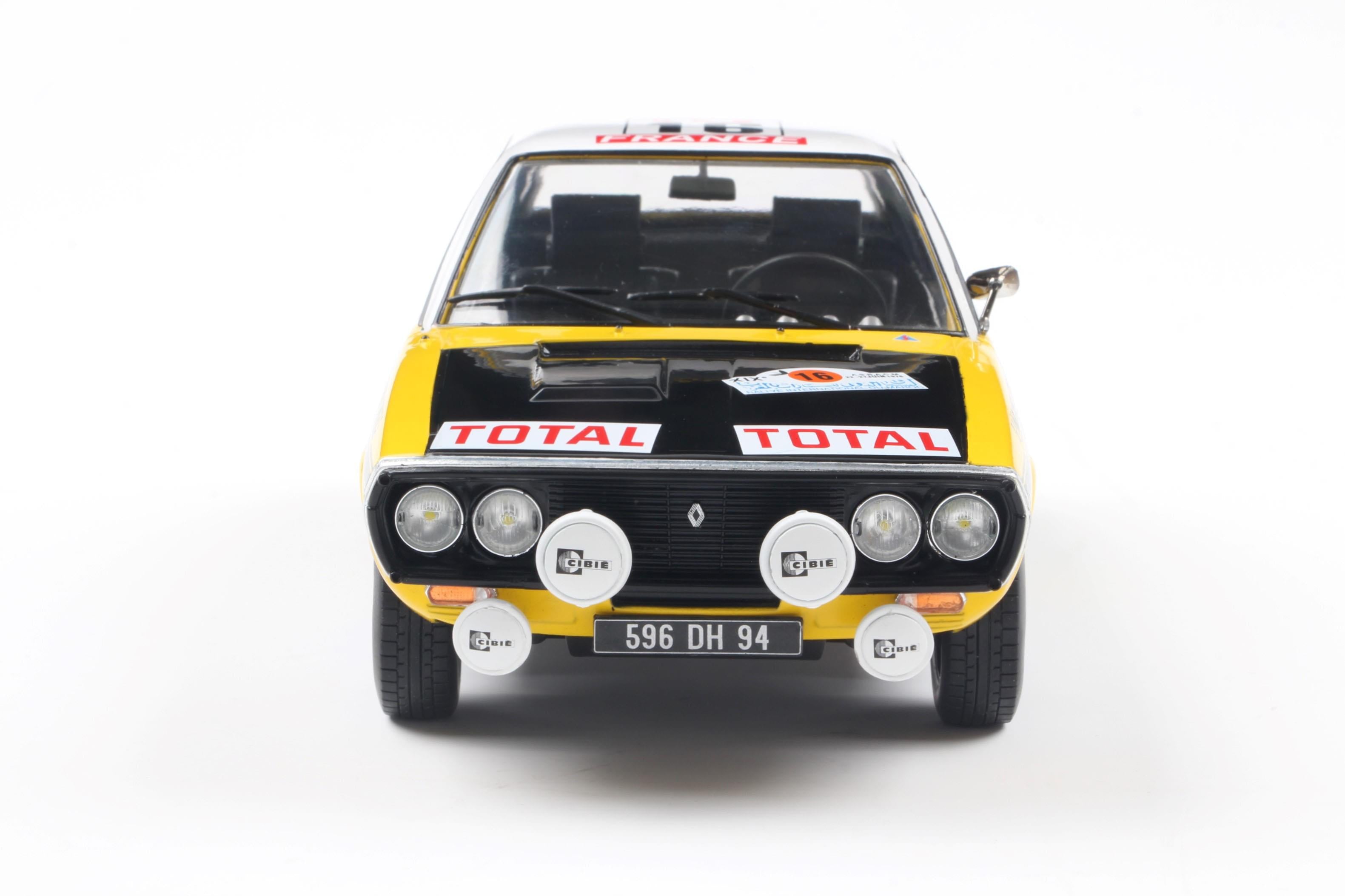 Solido S1803709 Voiture miniature collection 1/18 Renault 17 Ph.1 – Rallye du maroc – 1976