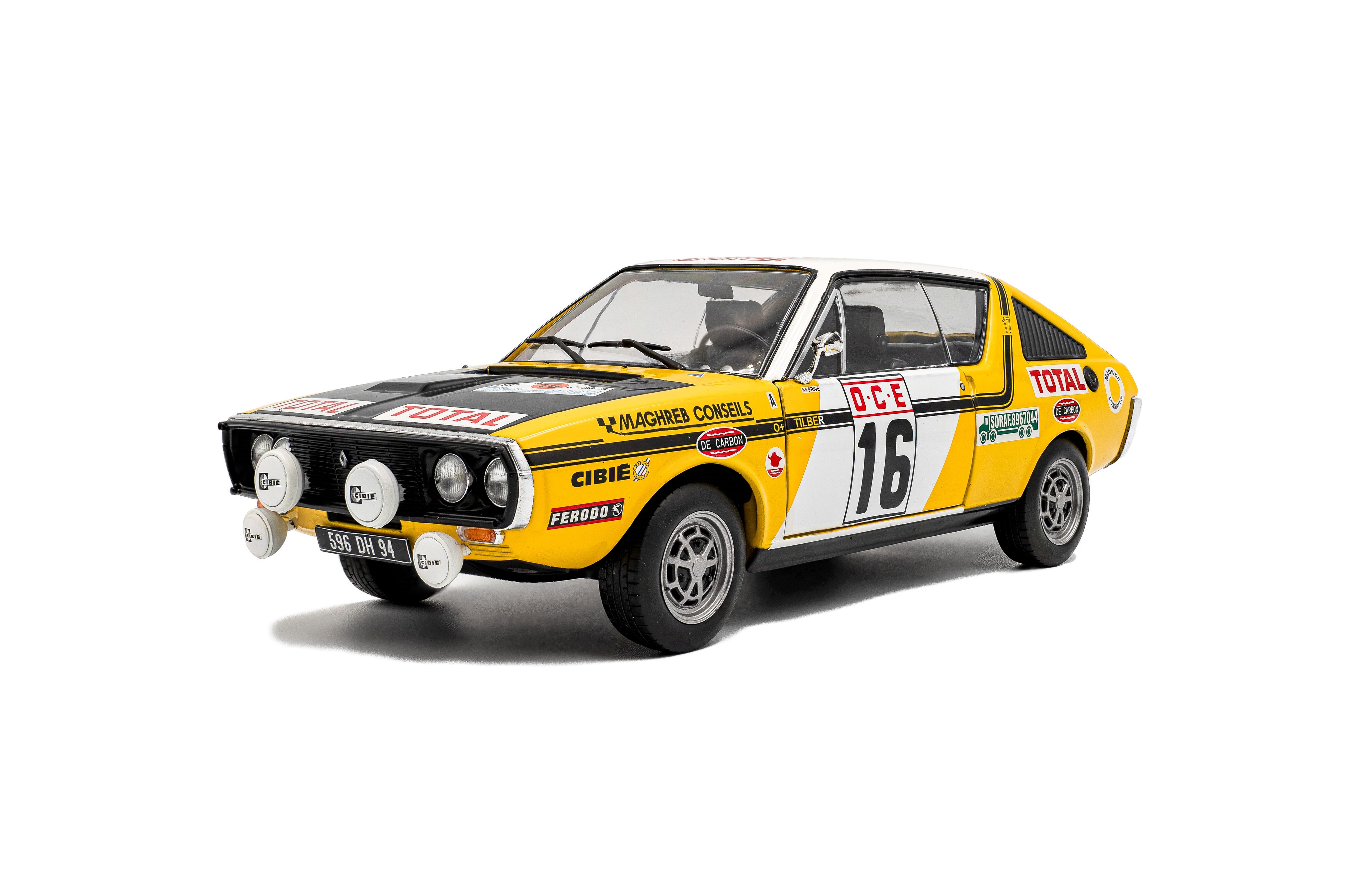 Solido S1803709 Voiture miniature collection 1/18 Renault 17 Ph.1 – Rallye du maroc – 1976
