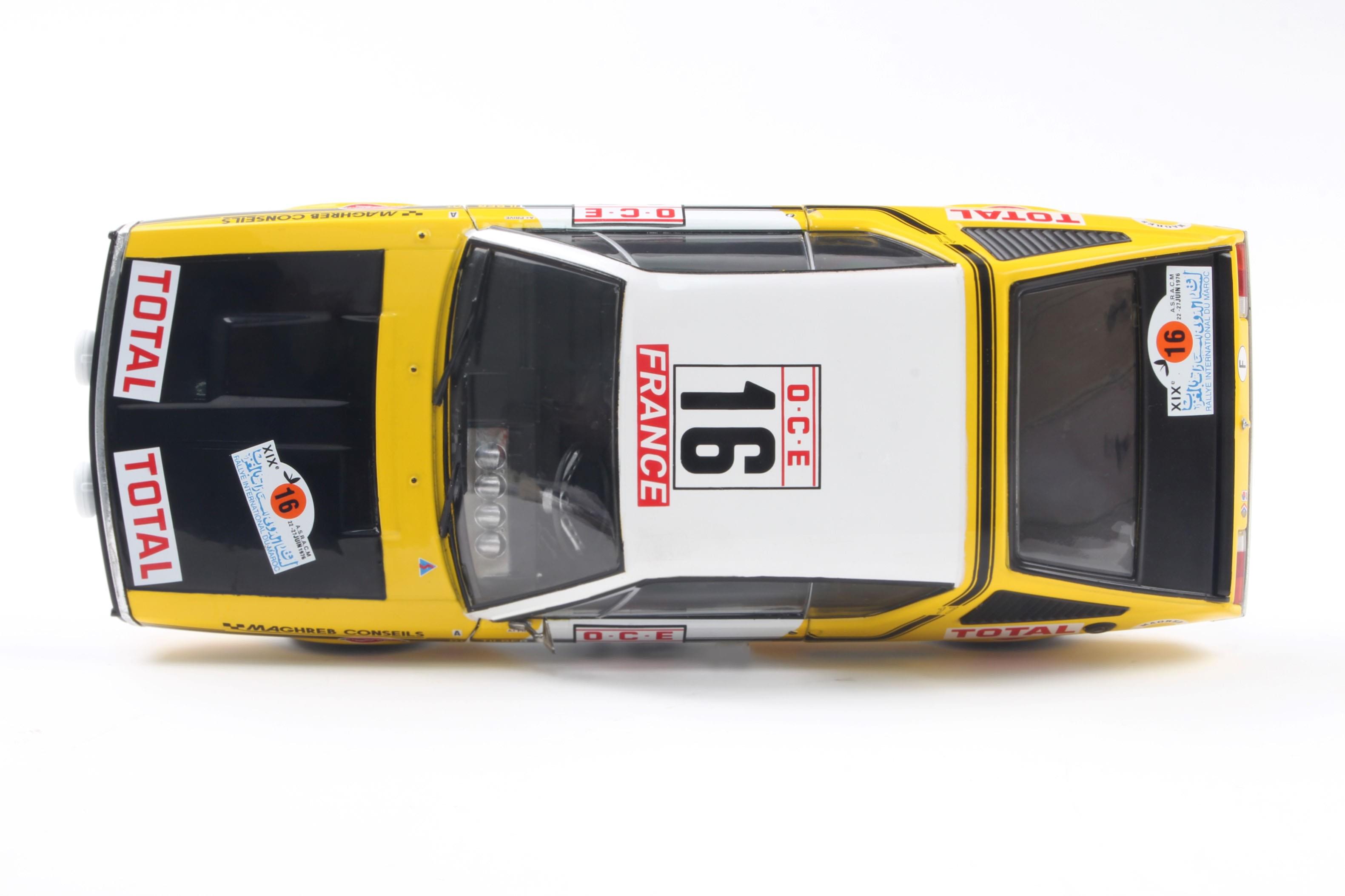 Solido S1803709 Voiture miniature collection 1/18 Renault 17 Ph.1 – Rallye du maroc – 1976