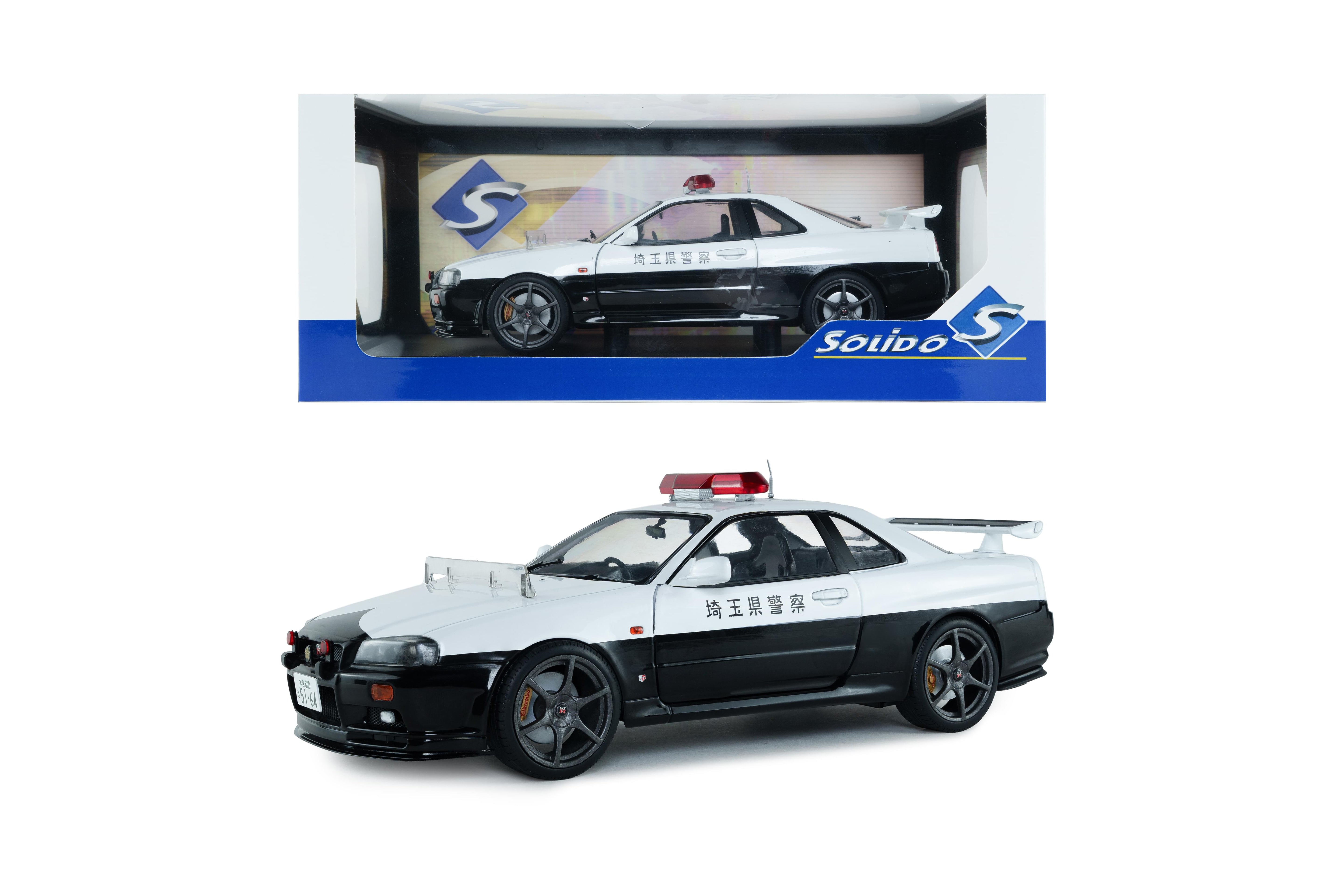 Solido S1804317 Voiture miniature collection 1/18 Nissan Skyline GT-R (BNR34) Police Japon 1999 - Breizh Modélisme.