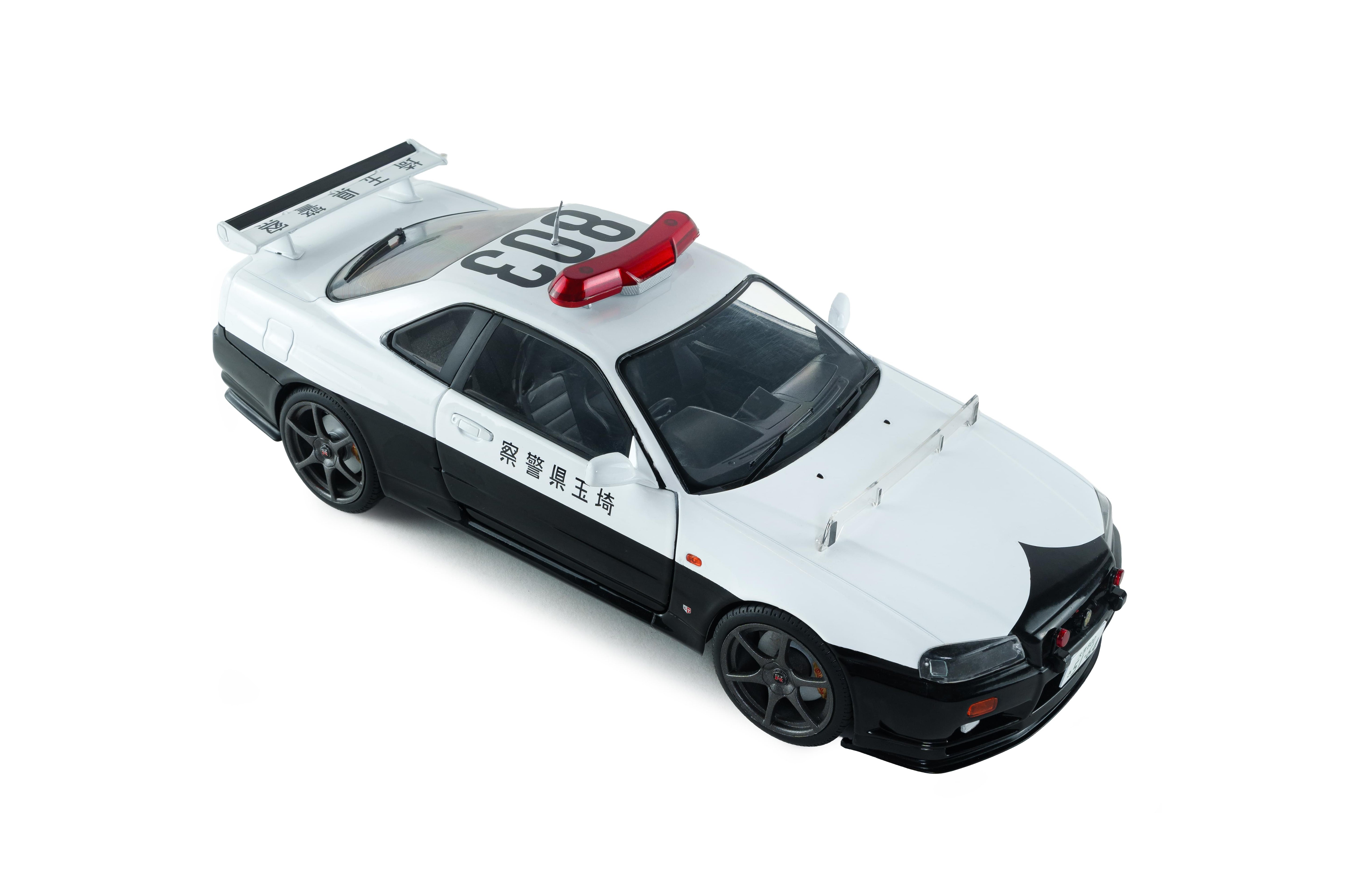 Solido S1804317 Voiture miniature collection 1/18 Nissan Skyline GT-R (BNR34) Police Japon 1999 - Breizh Modélisme.