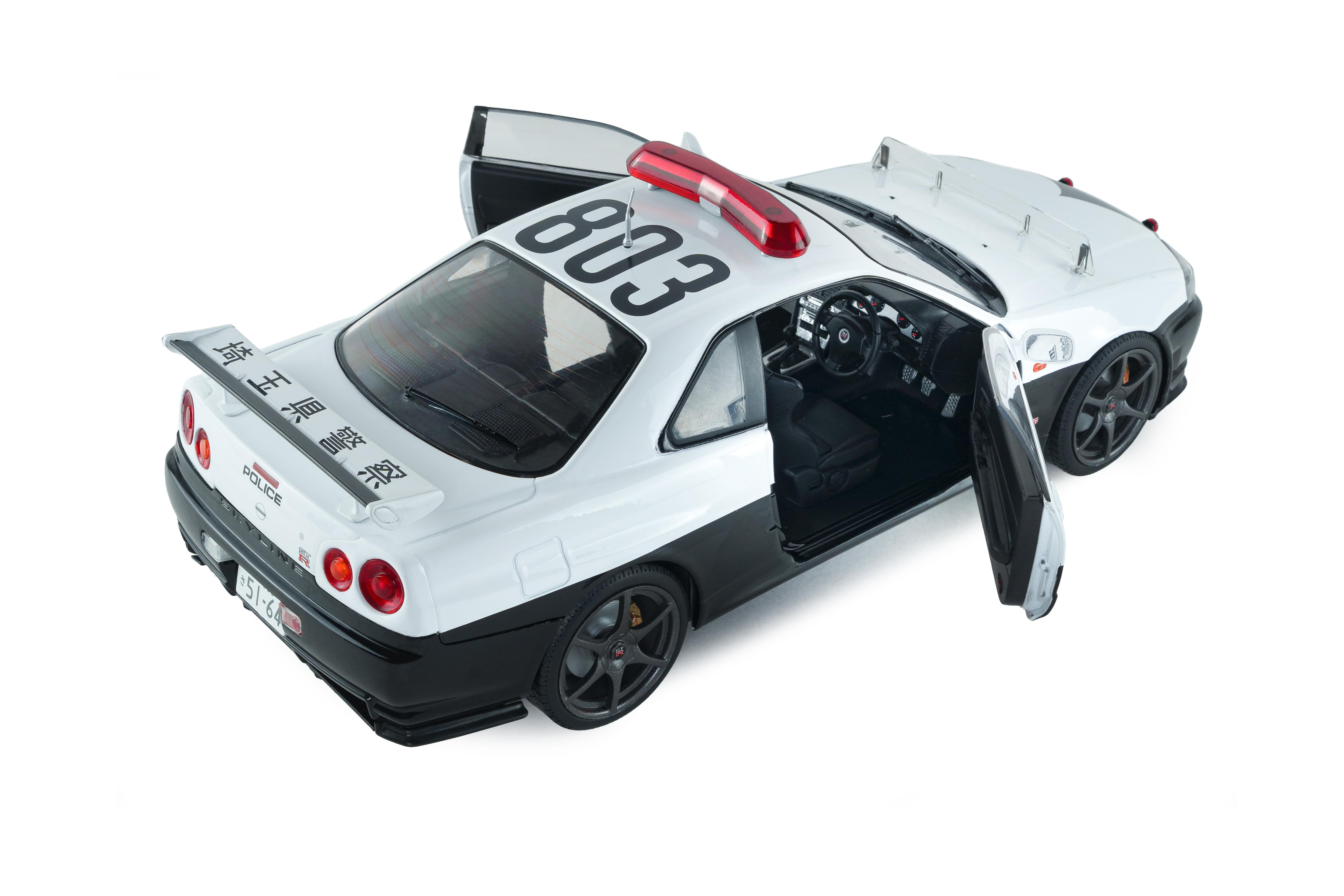 Solido S1804317 Voiture miniature collection 1/18 Nissan Skyline GT-R (BNR34) Police Japon 1999 - Breizh Modélisme.