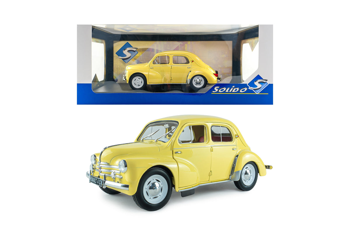 Solido S1806607 Voiture miniature collection 1/18 Renault 4CV Beige (Jaune Infante) 162 1961