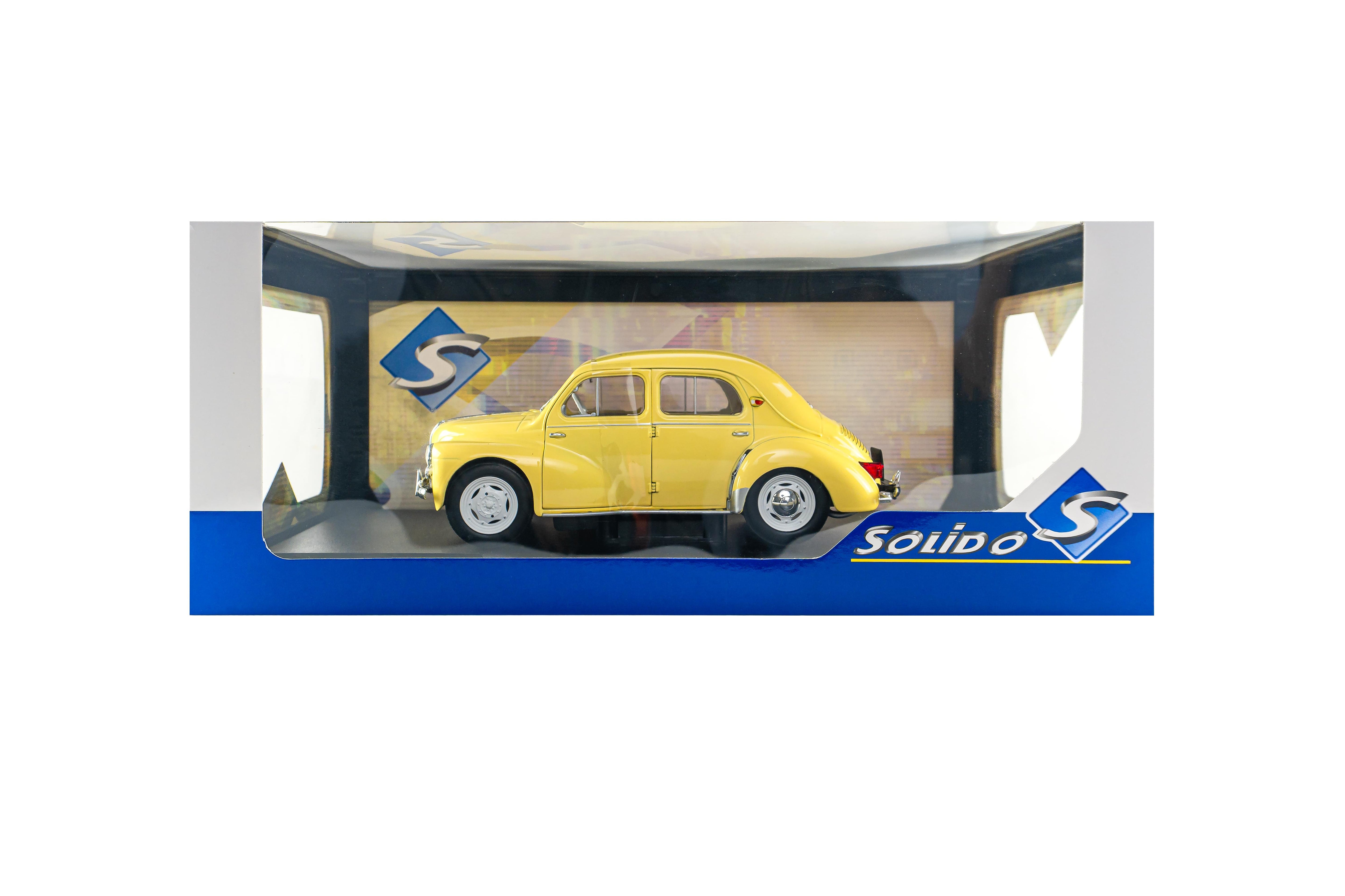 Solido S1806607 Voiture miniature collection 1/18 Renault 4CV Beige (Jaune Infante) 162 1961