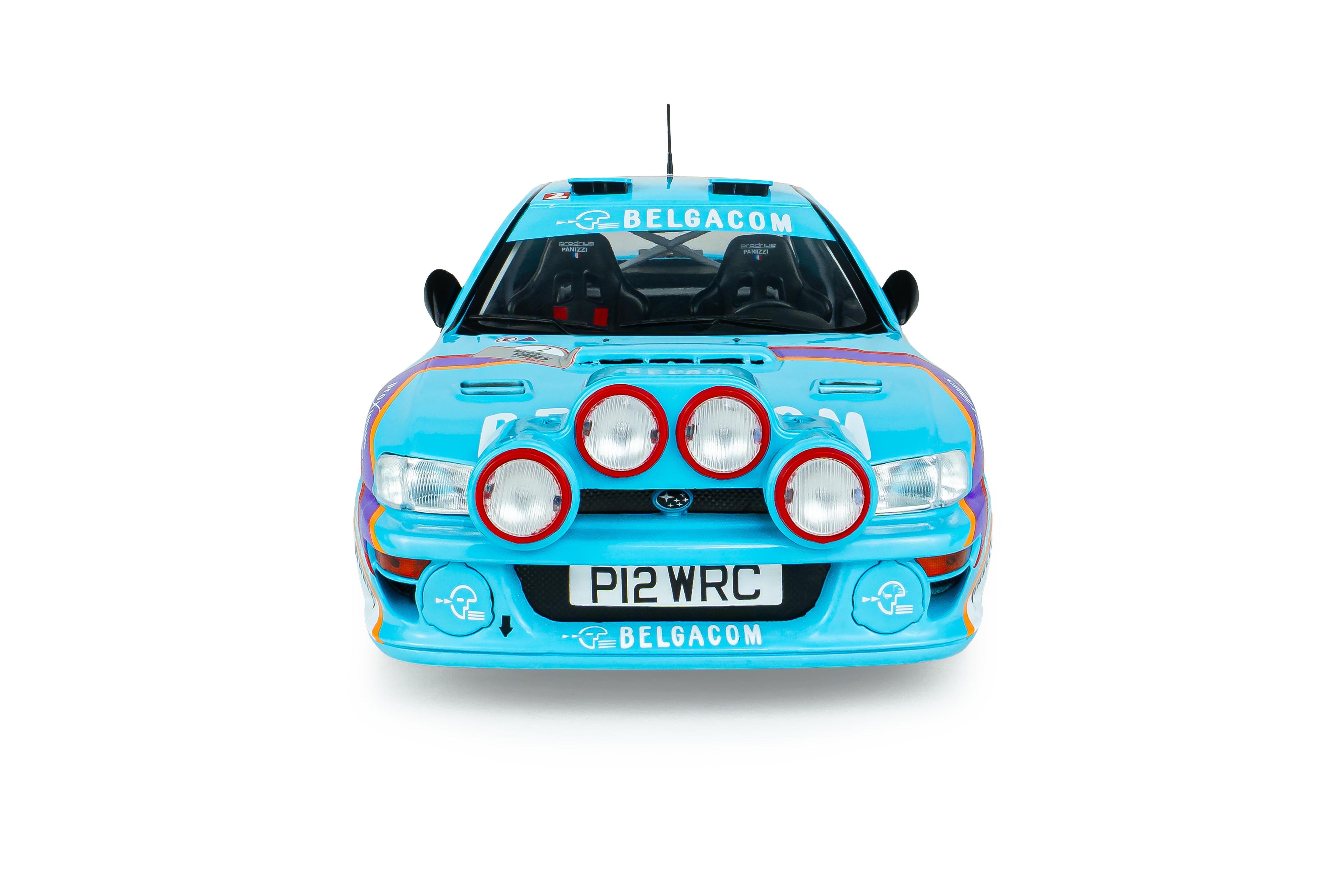 Solido S1807411 Voiture miniature collection 1/18 Subaru Impreza S5 WRC99 Belgique Ypres Westhoek Rally 1998 #2 G.DE Mevius/J-M.Fortin