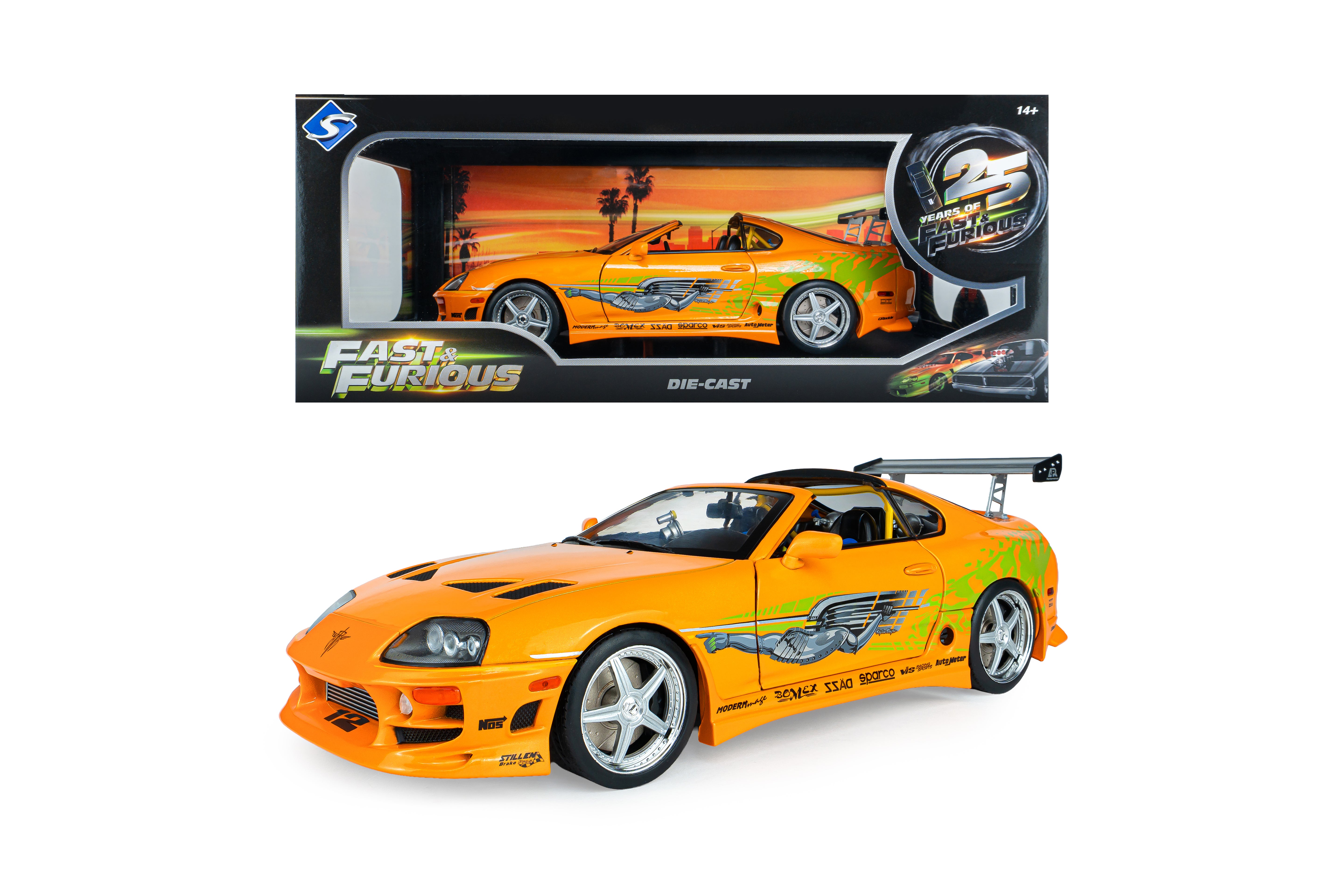 Solido S1807609A Voiture miniature collection 1/18 Toyota Supra Mk4 (A80) Fast and Furious 1 - Breizh Modélisme.