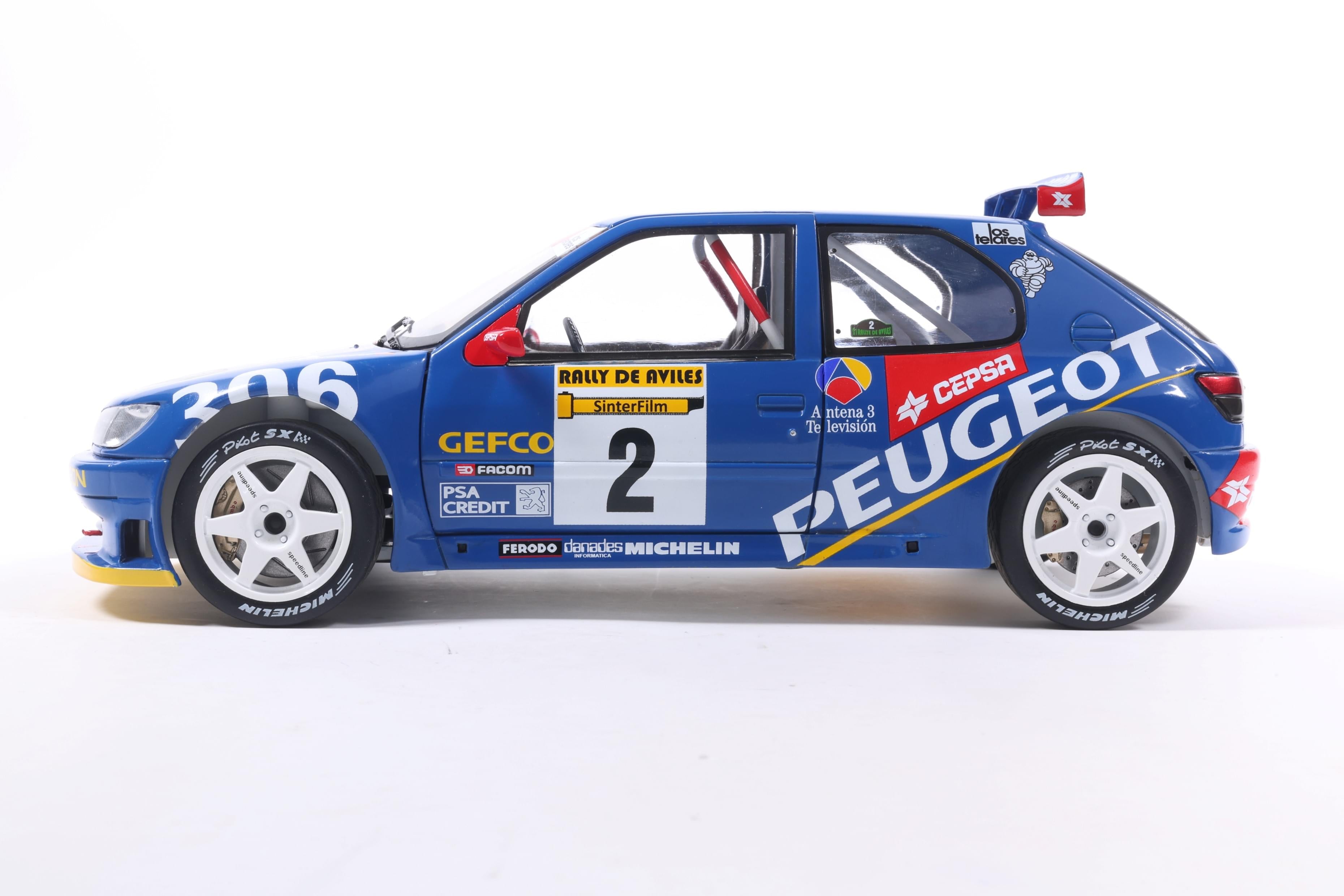 Solido S1808309 Voiture miniature collection 1/18 Peugeot 306 Maxi No 2 Ascona Aviles 1997