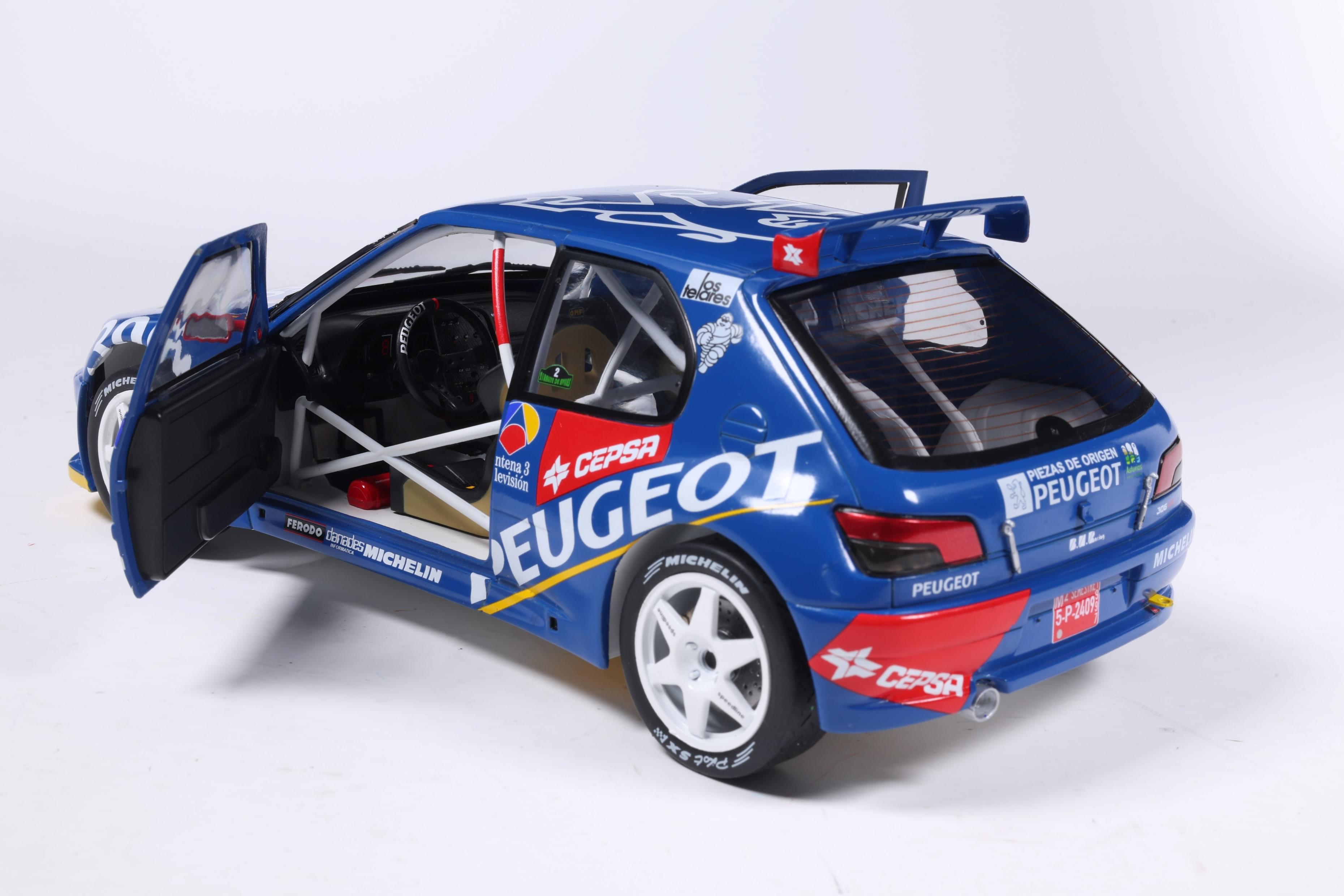 Solido S1808309 Voiture miniature collection 1/18 Peugeot 306 Maxi No 2 Ascona Aviles 1997