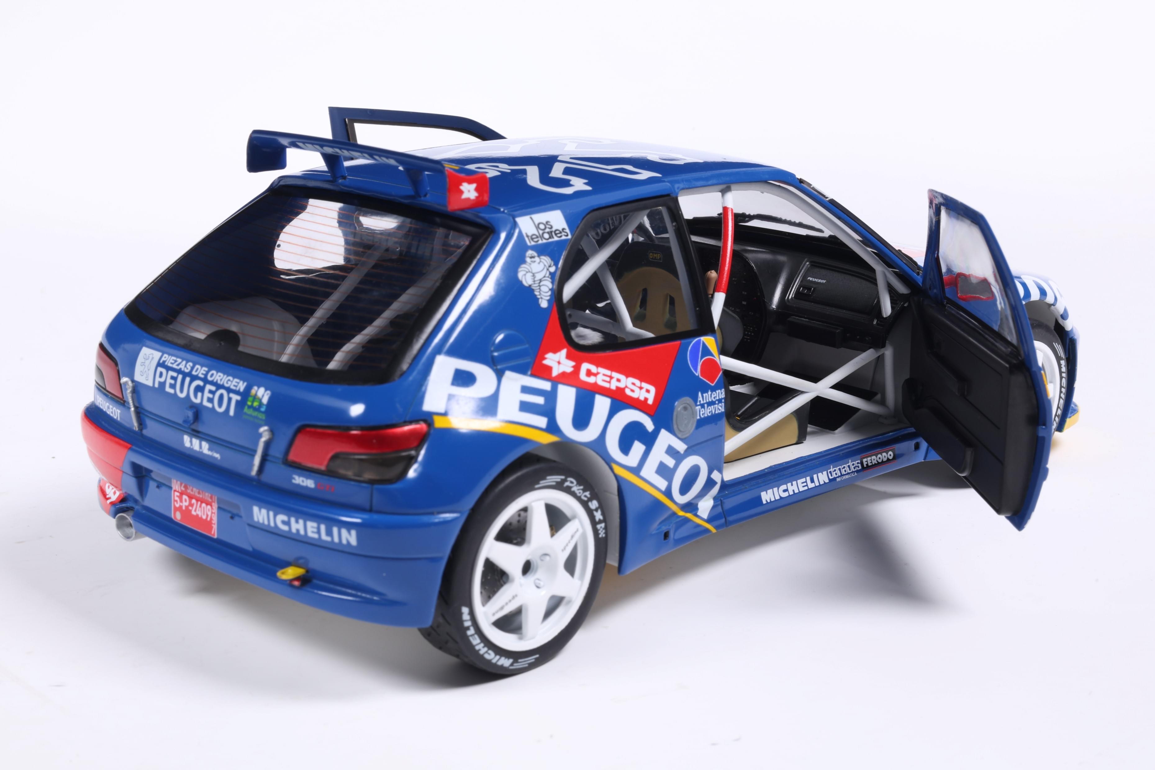 Solido S1808309 Voiture miniature collection 1/18 Peugeot 306 Maxi No 2 Ascona Aviles 1997