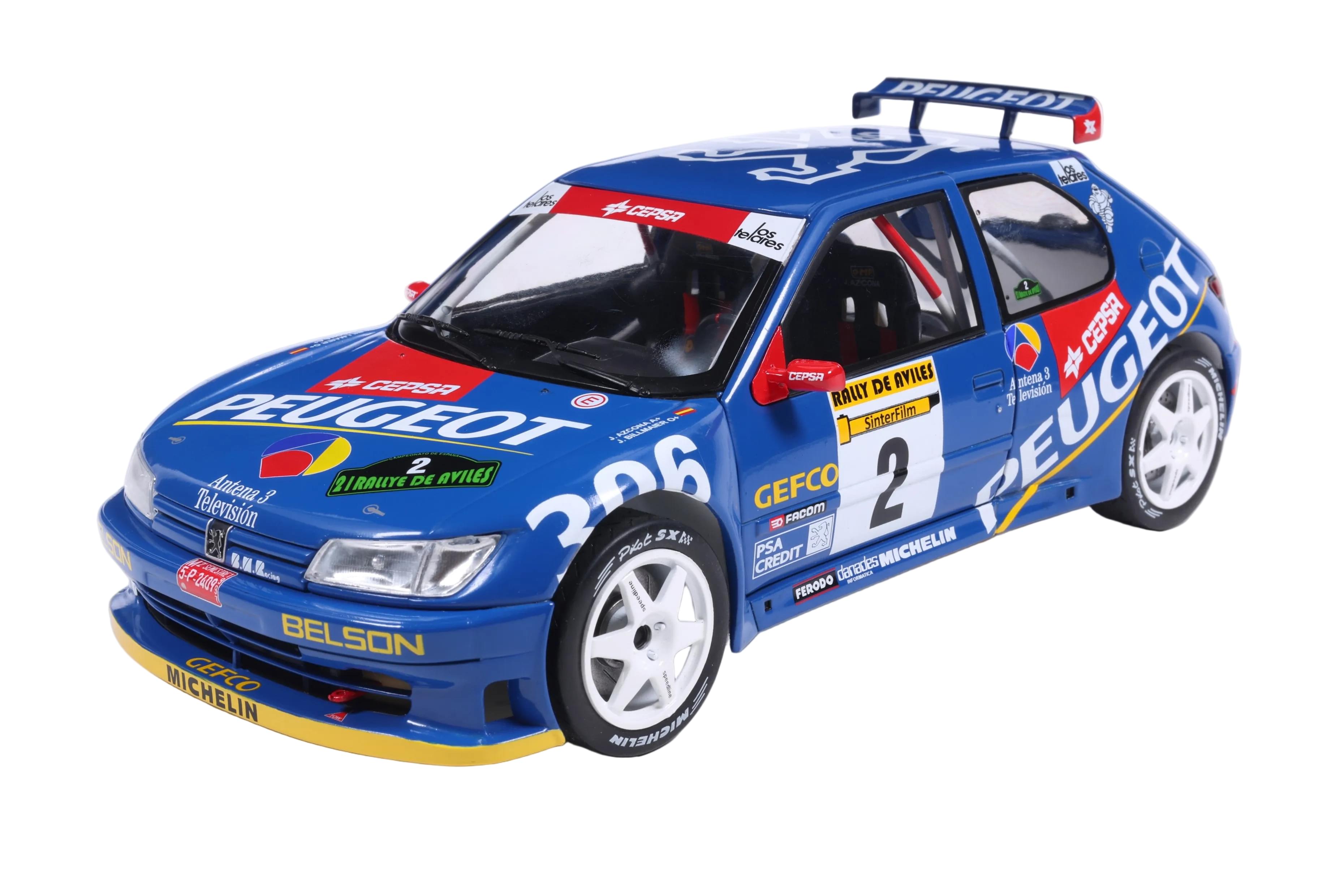 Solido S1808309 Voiture miniature collection 1/18 Peugeot 306 Maxi No 2 Ascona Aviles 1997