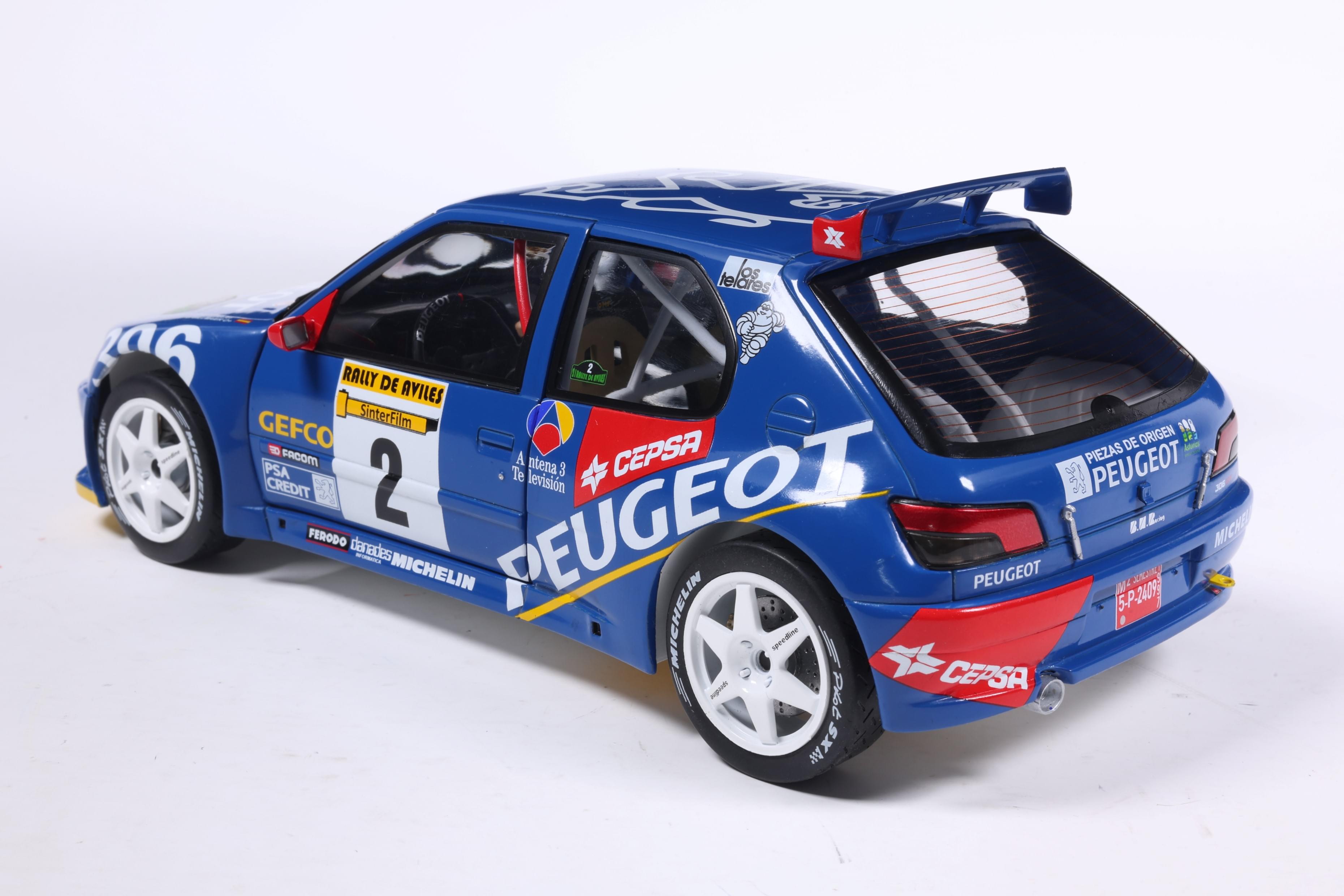 Solido S1808309 Voiture miniature collection 1/18 Peugeot 306 Maxi No 2 Ascona Aviles 1997