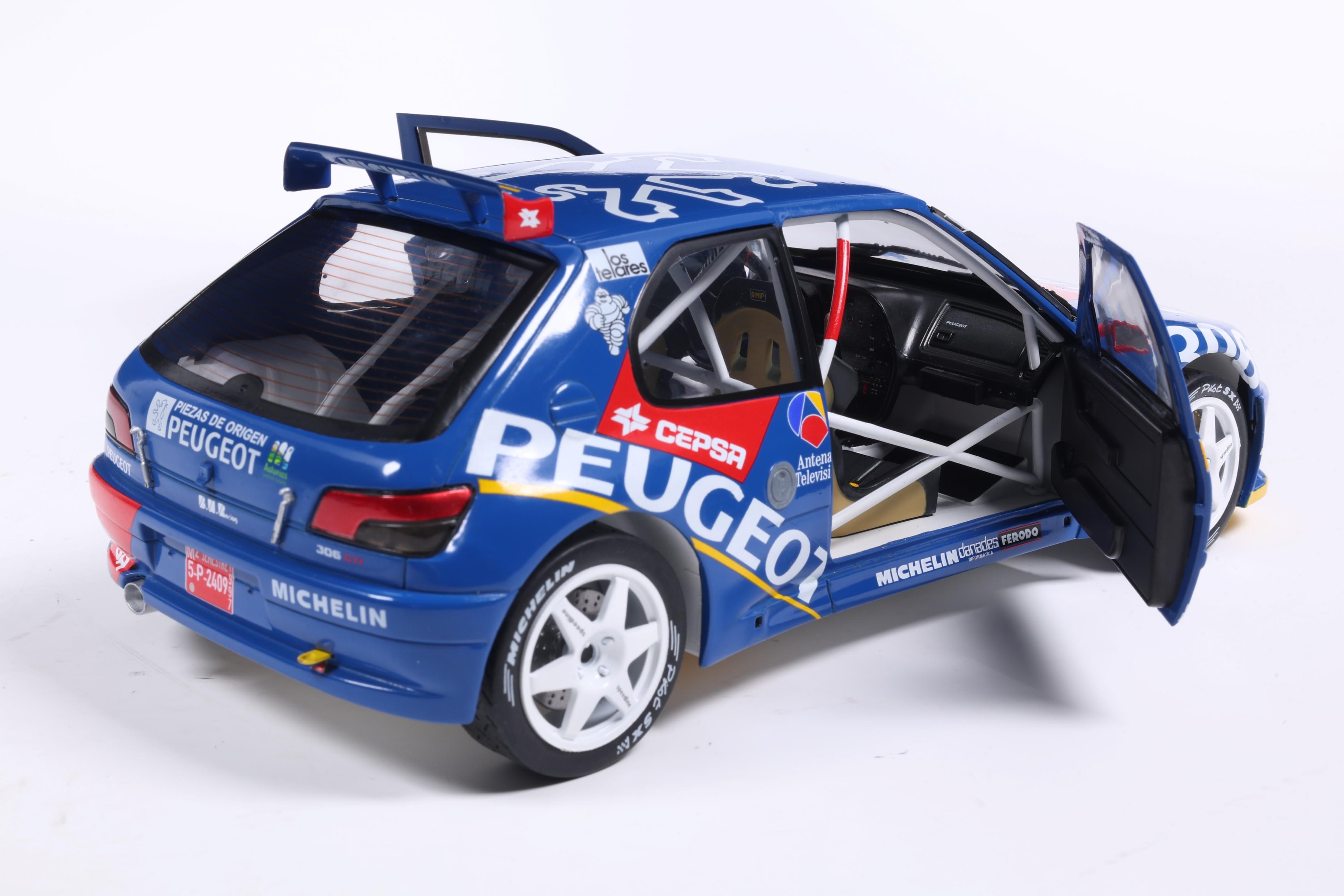 Solido S1808309 Voiture miniature collection 1/18 Peugeot 306 Maxi No 2 Ascona Aviles 1997