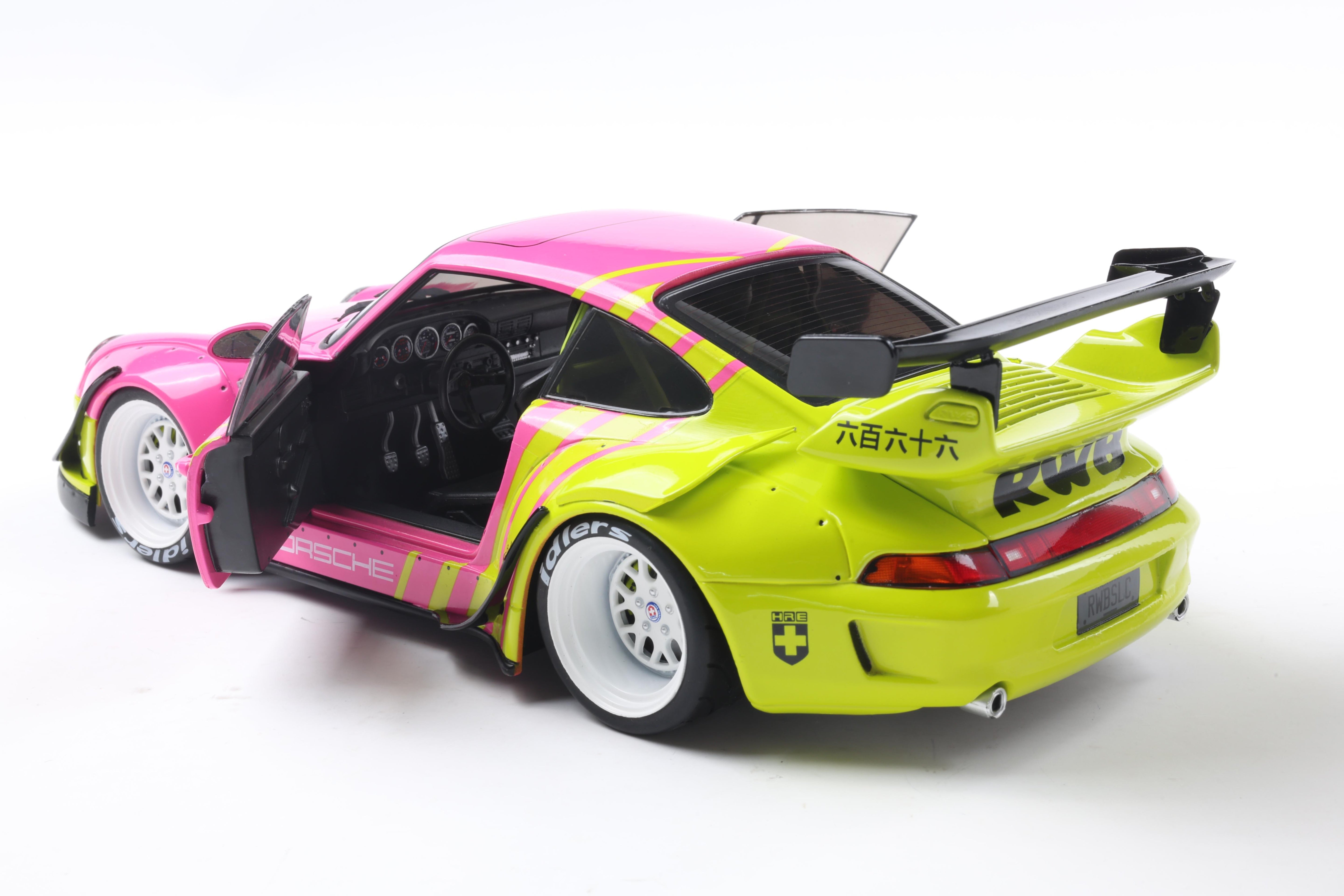 Solido S1808510 Voiture miniature collection 1/18 Porsche 911 RWB BodyKit 2024 Pink