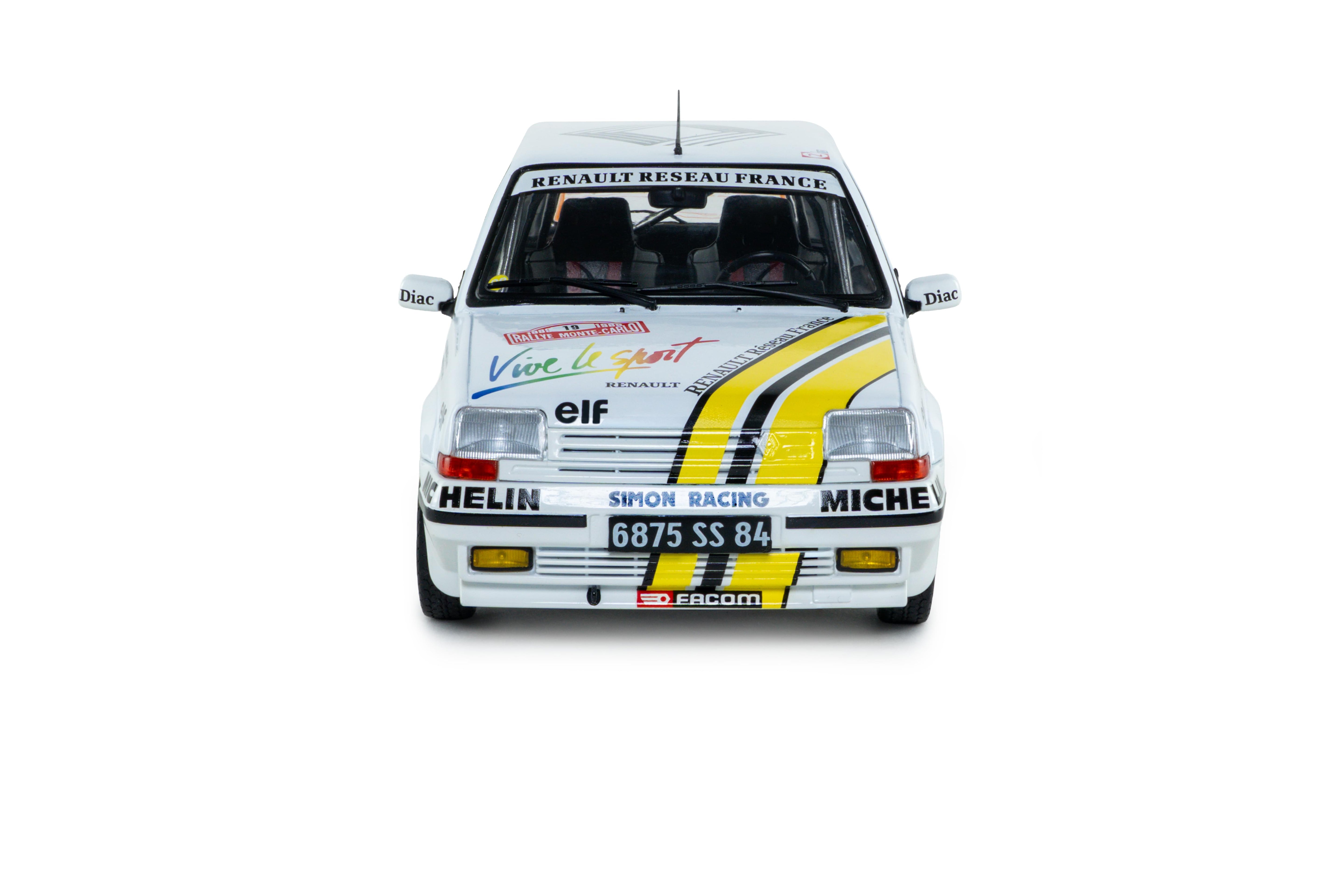 Solido S1810006 miniature collection 1/18 Renault 5 GT Turbo MK2 Rallye Monte Carlo 1989 #19 A.Oreille/G.Thimonier - Breizh Modélisme.