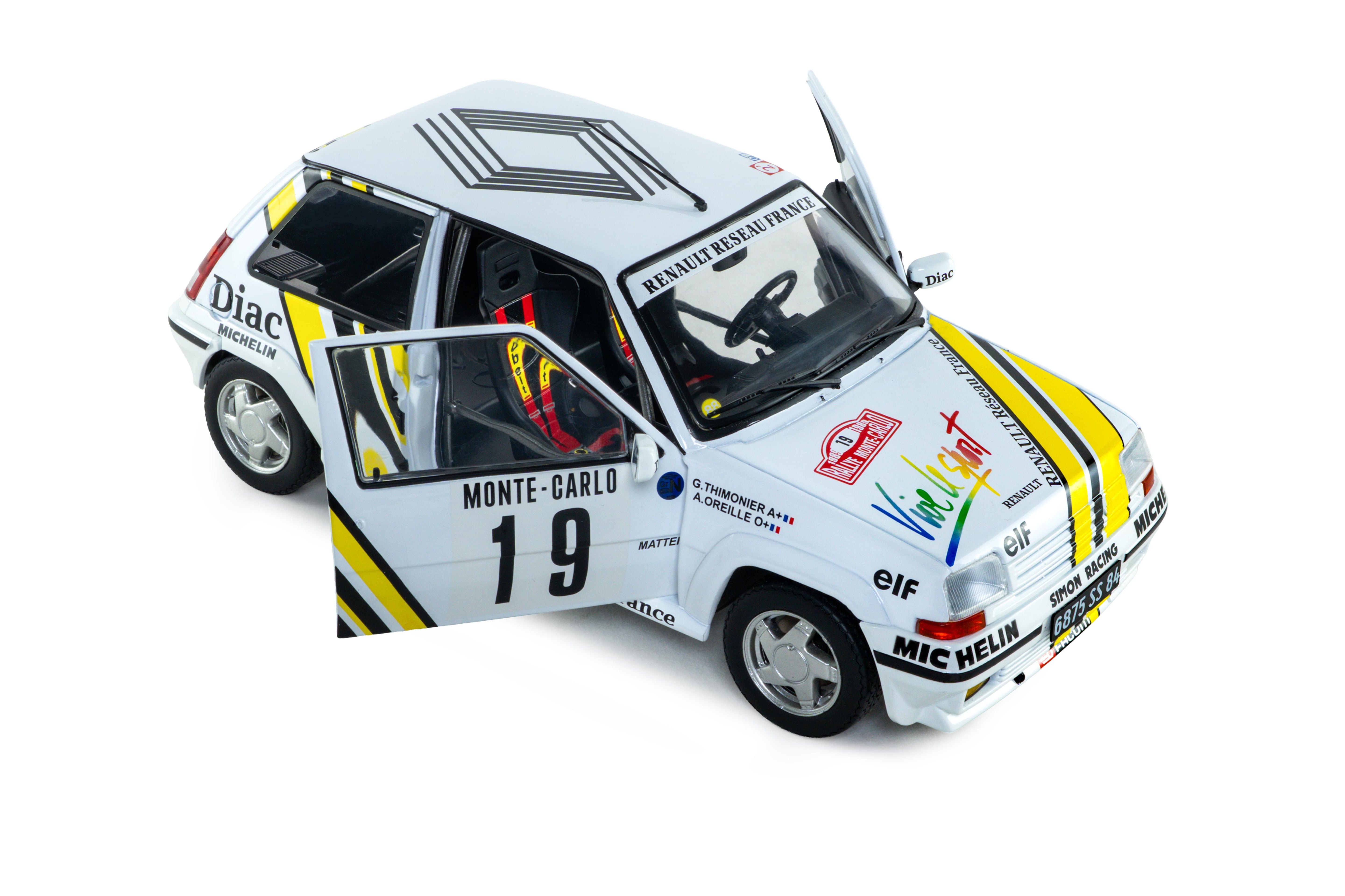 Solido S1810006 miniature collection 1/18 Renault 5 GT Turbo MK2 Rallye Monte Carlo 1989 #19 A.Oreille/G.Thimonier - Breizh Modélisme.