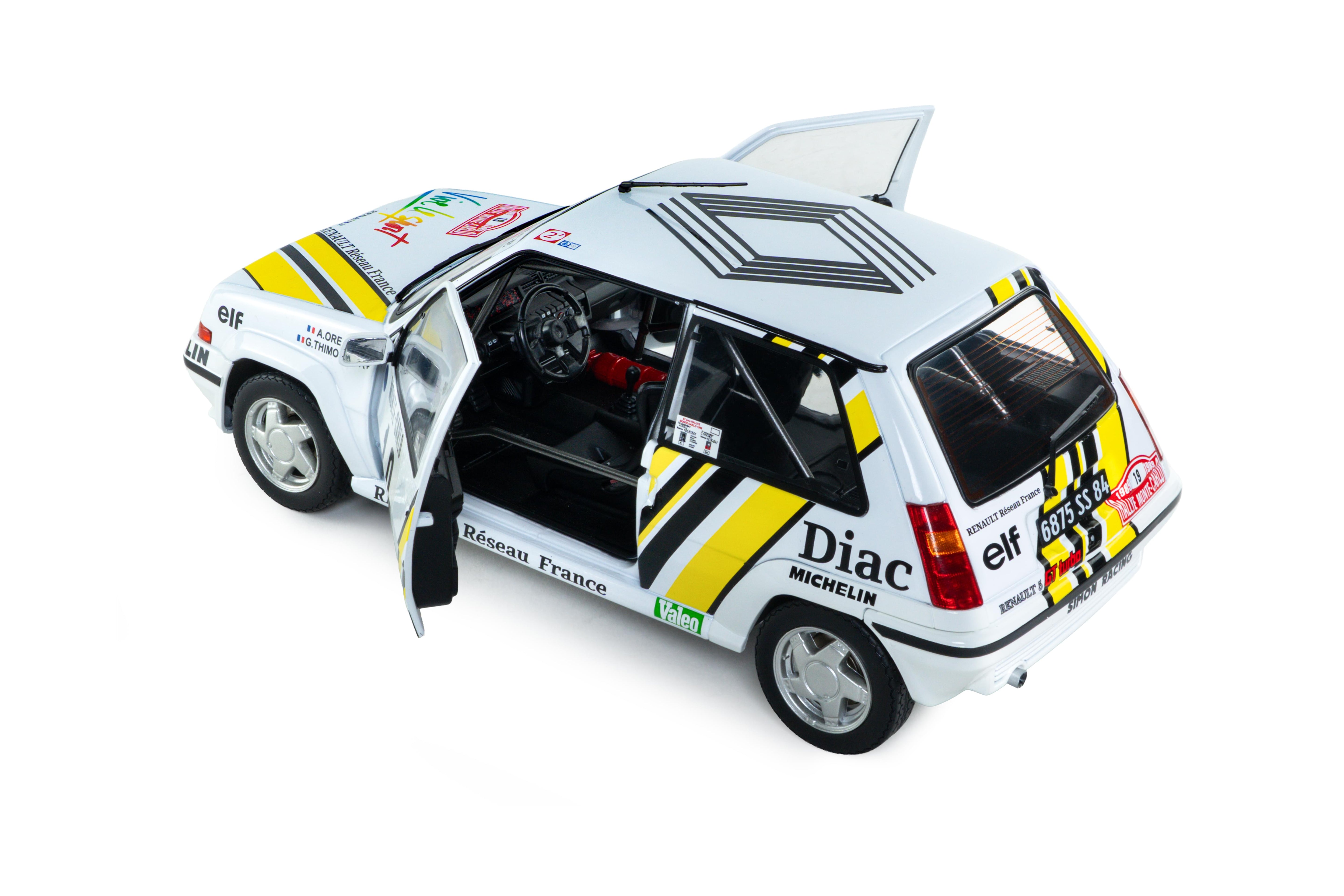 Solido S1810006 miniature collection 1/18 Renault 5 GT Turbo MK2 Rallye Monte Carlo 1989 #19 A.Oreille/G.Thimonier - Breizh Modélisme.