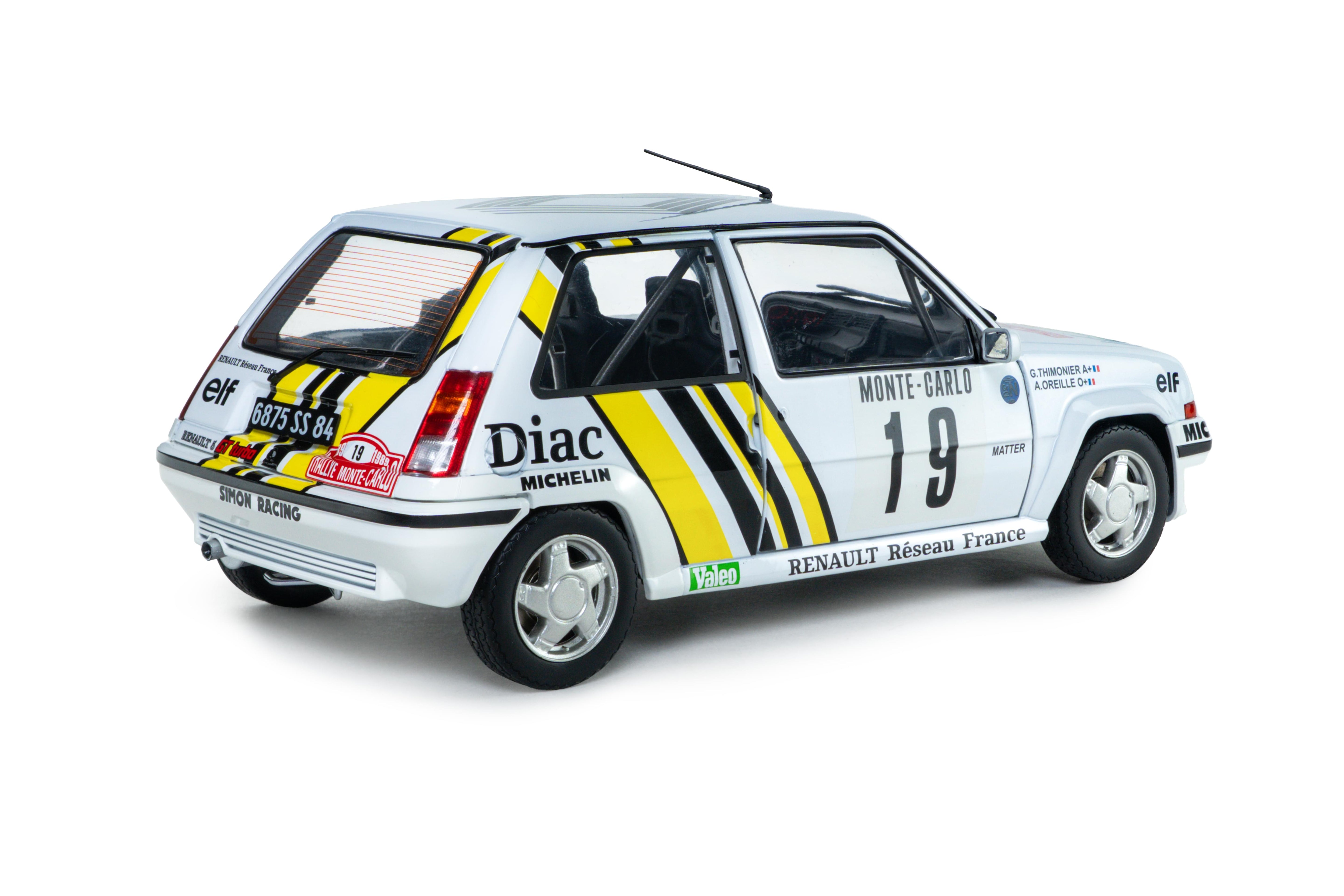 Solido S1810006 miniature collection 1/18 Renault 5 GT Turbo MK2 Rallye Monte Carlo 1989 #19 A.Oreille/G.Thimonier - Breizh Modélisme.
