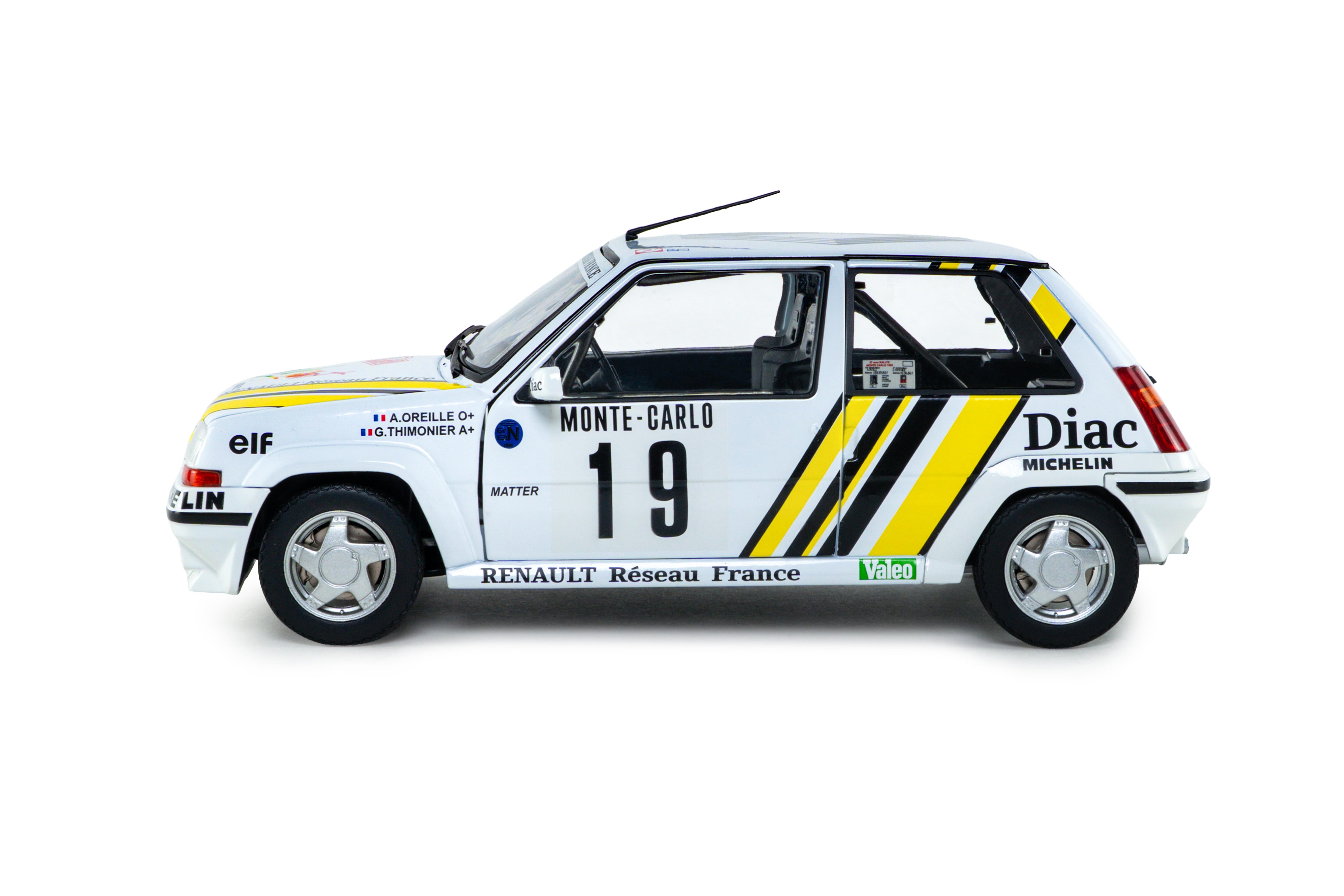 Solido S1810006 miniature collection 1/18 Renault 5 GT Turbo MK2 Rallye Monte Carlo 1989 #19 A.Oreille/G.Thimonier - Breizh Modélisme.