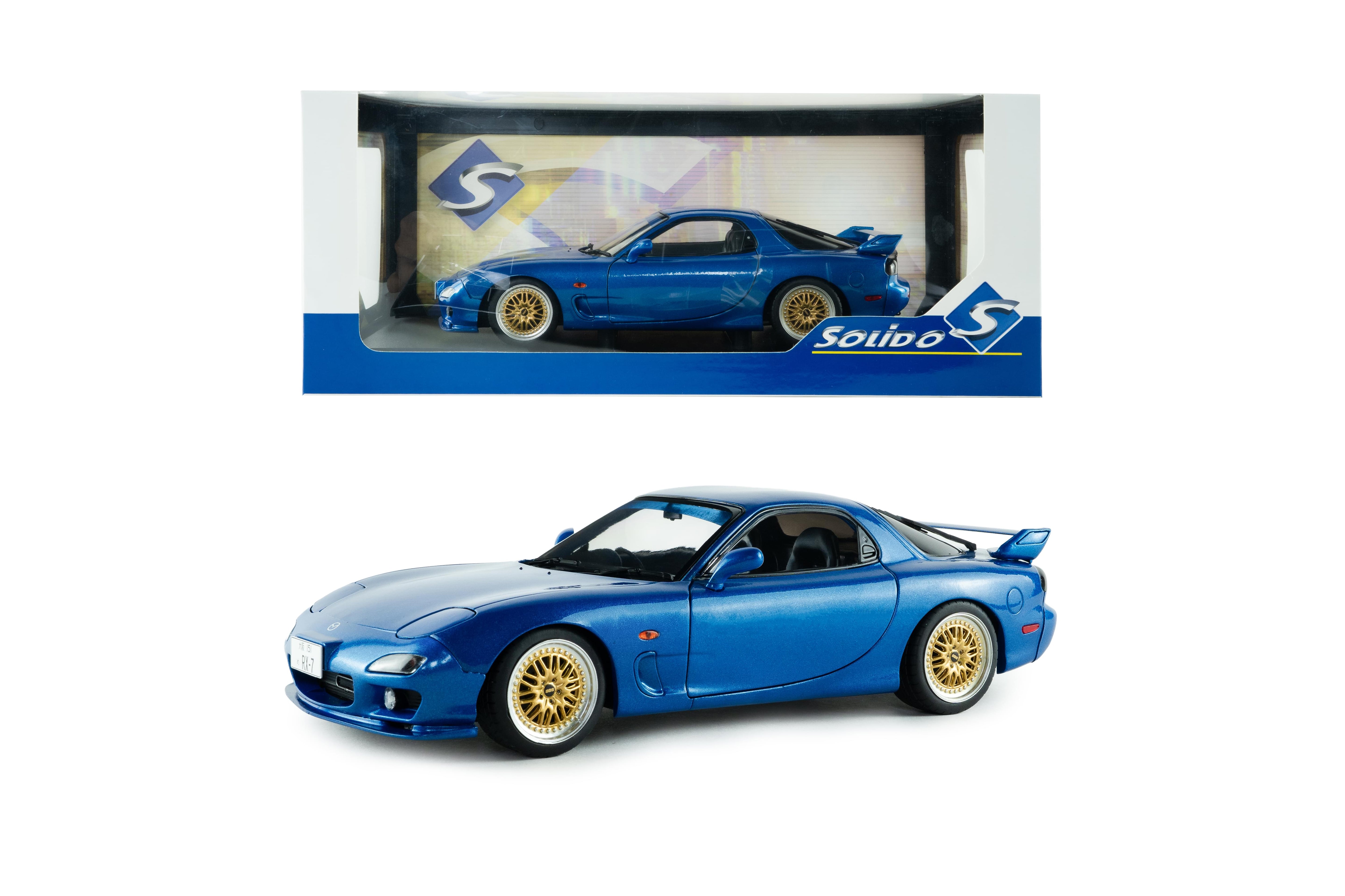 Solido S1810611 Voiture miniature collection 1/18 Mazda RX7 FD3S Innocent bleu MICA 1999 - Breizh Modélisme.
