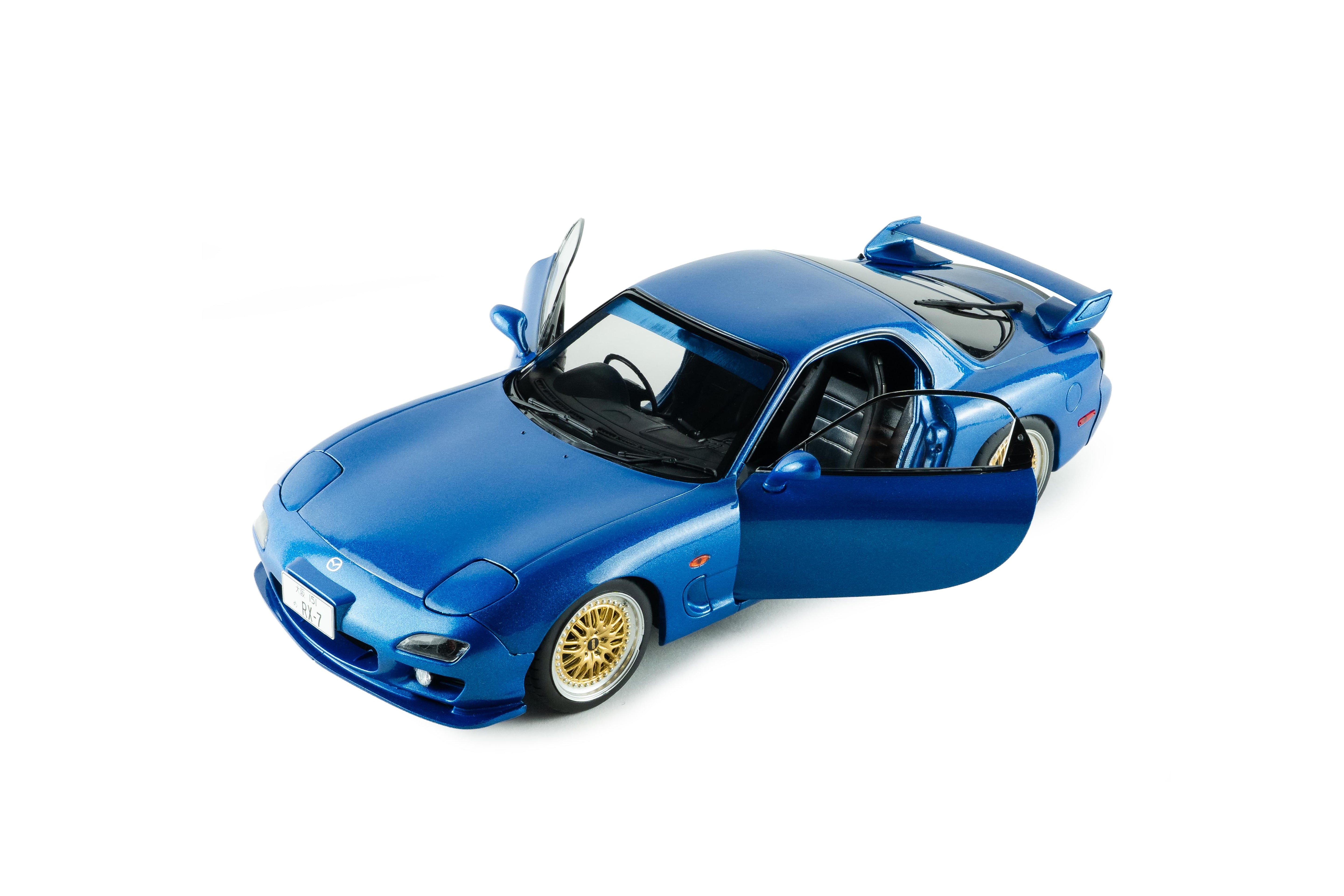Solido S1810611 Voiture miniature collection 1/18 Mazda RX7 FD3S Innocent bleu MICA 1999 - Breizh Modélisme.