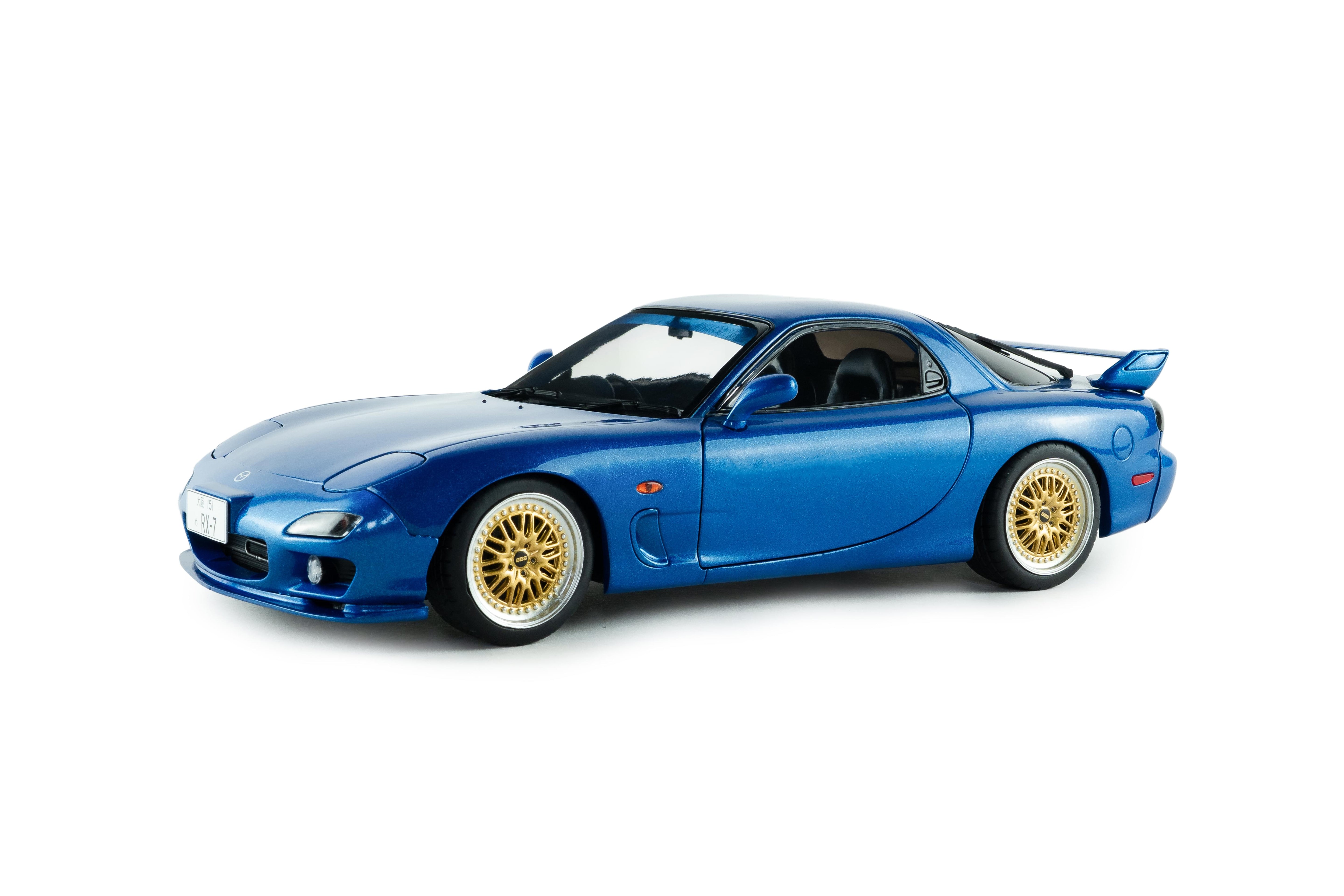 Solido S1810611 Voiture miniature collection 1/18 Mazda RX7 FD3S Innocent bleu MICA 1999 - Breizh Modélisme.