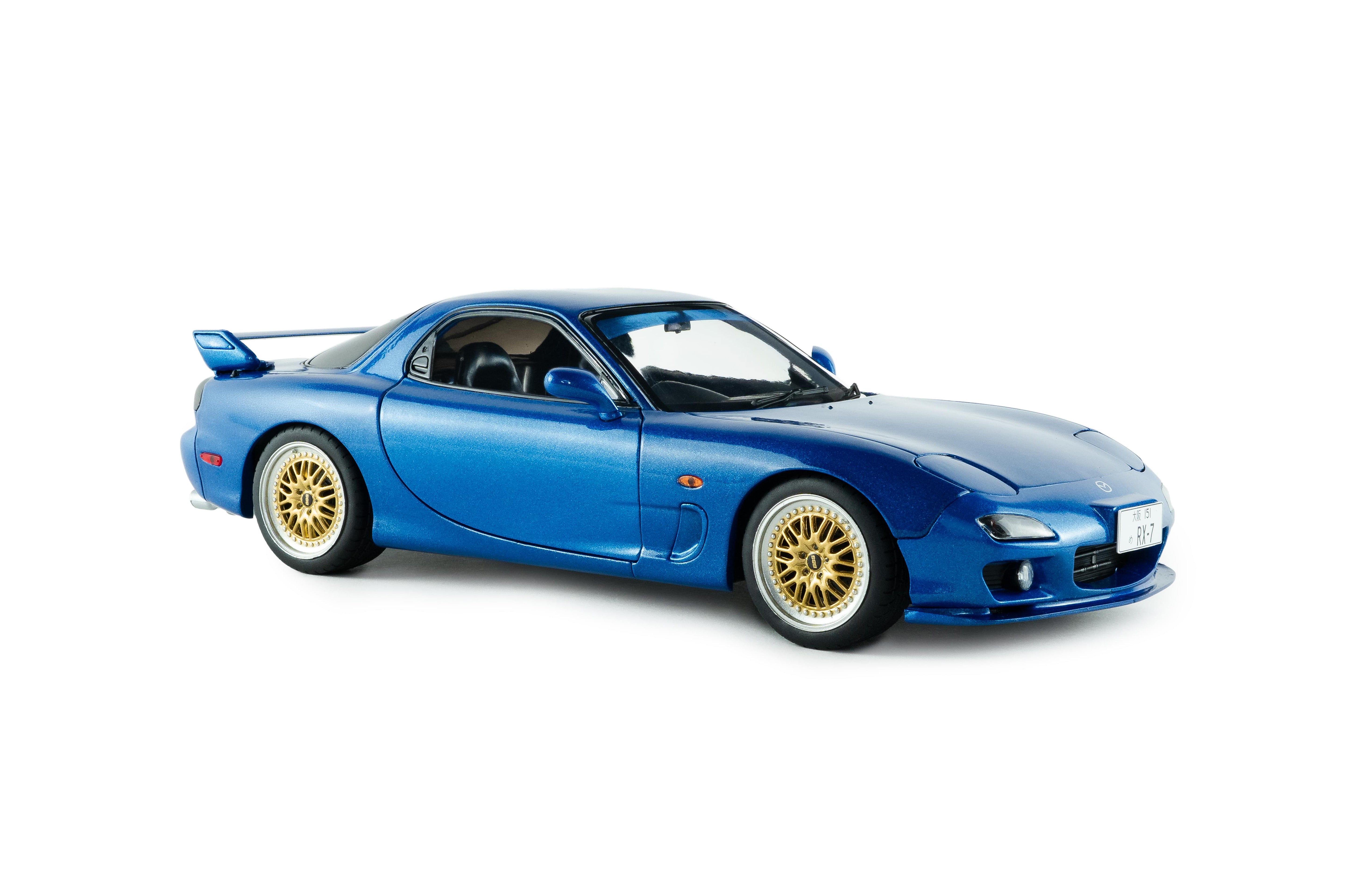 Solido S1810611 Voiture miniature collection 1/18 Mazda RX7 FD3S Innocent bleu MICA 1999 - Breizh Modélisme.