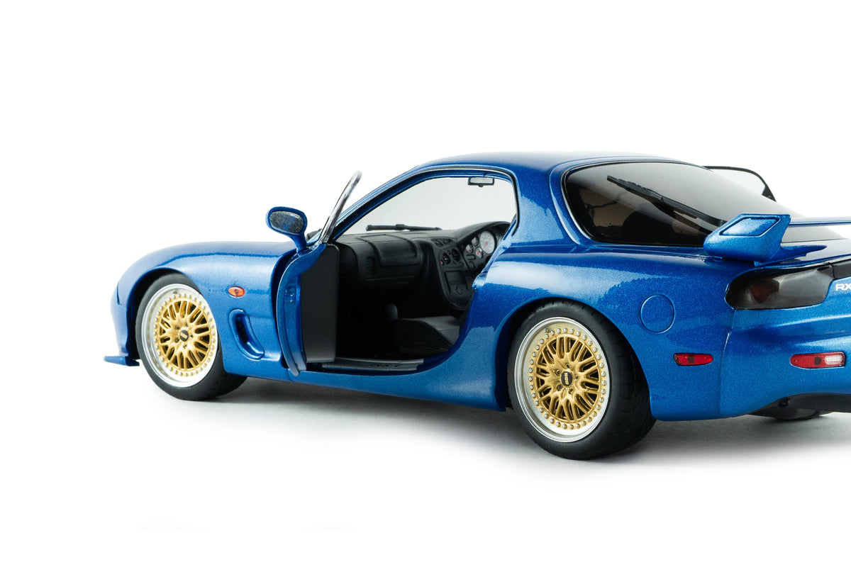 Solido S1810611 Voiture miniature collection 1/18 Mazda RX7 FD3S Innocent bleu MICA 1999 - Breizh Modélisme.