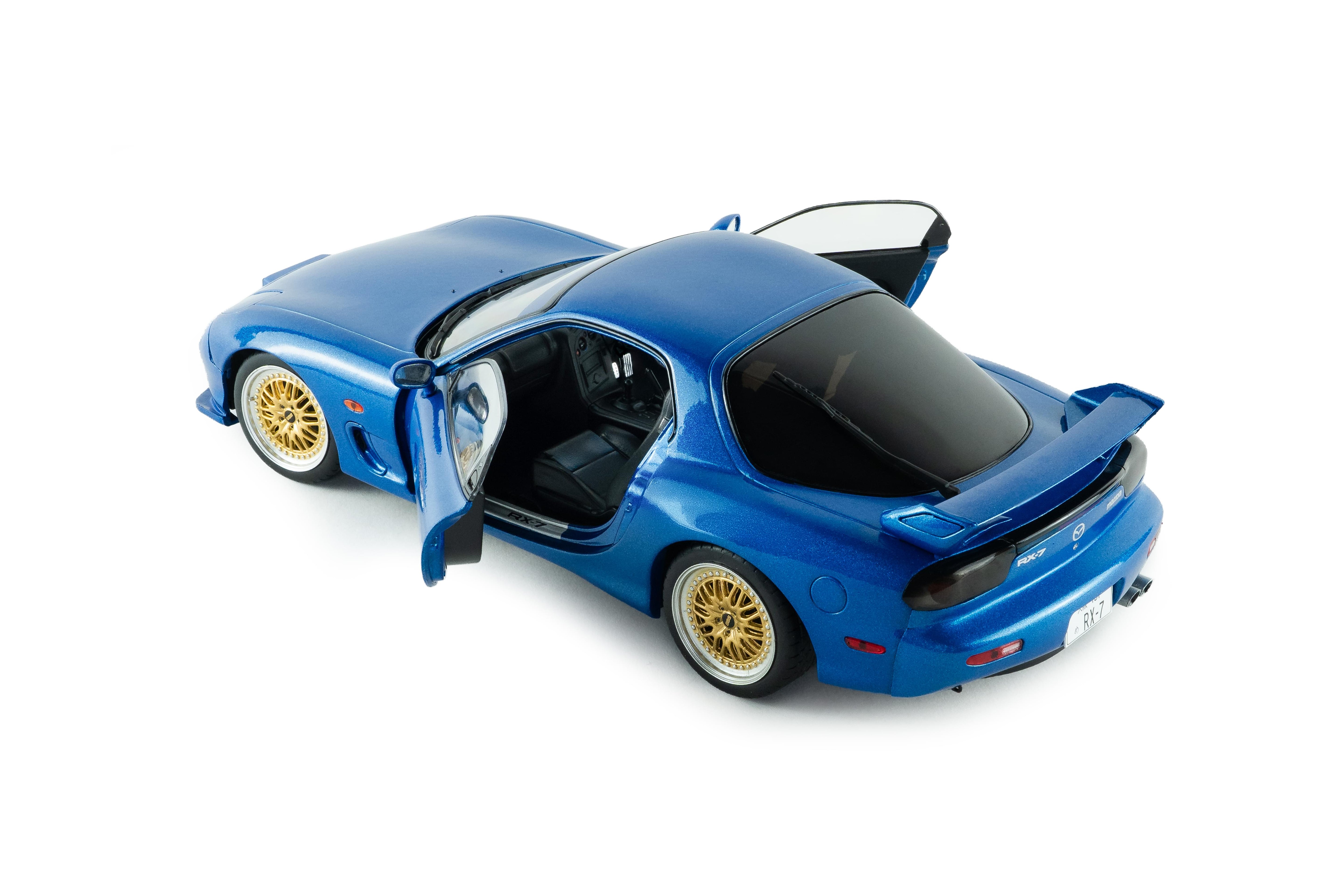 Solido S1810611 Voiture miniature collection 1/18 Mazda RX7 FD3S Innocent bleu MICA 1999 - Breizh Modélisme.