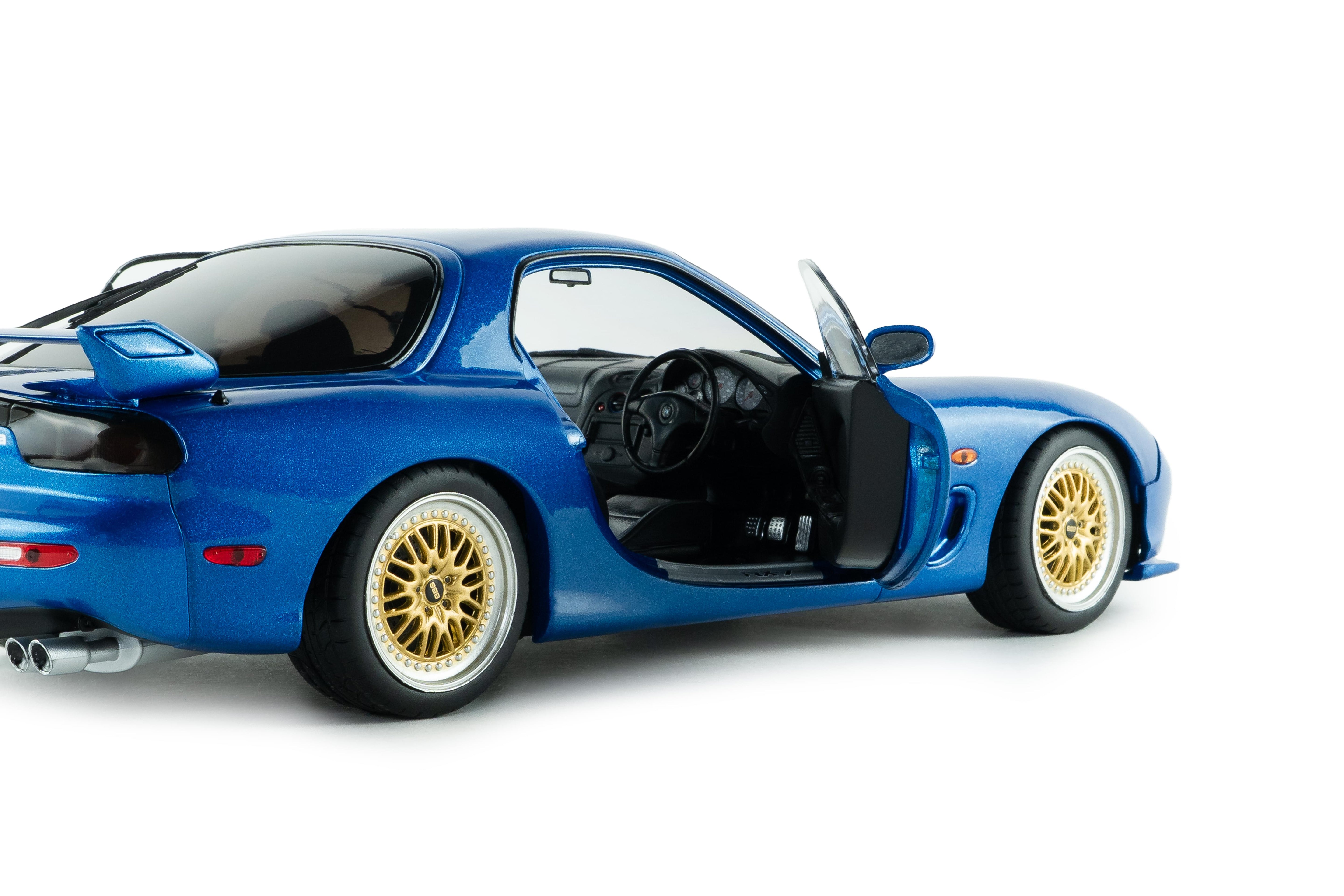Solido S1810611 Voiture miniature collection 1/18 Mazda RX7 FD3S Innocent bleu MICA 1999 - Breizh Modélisme.