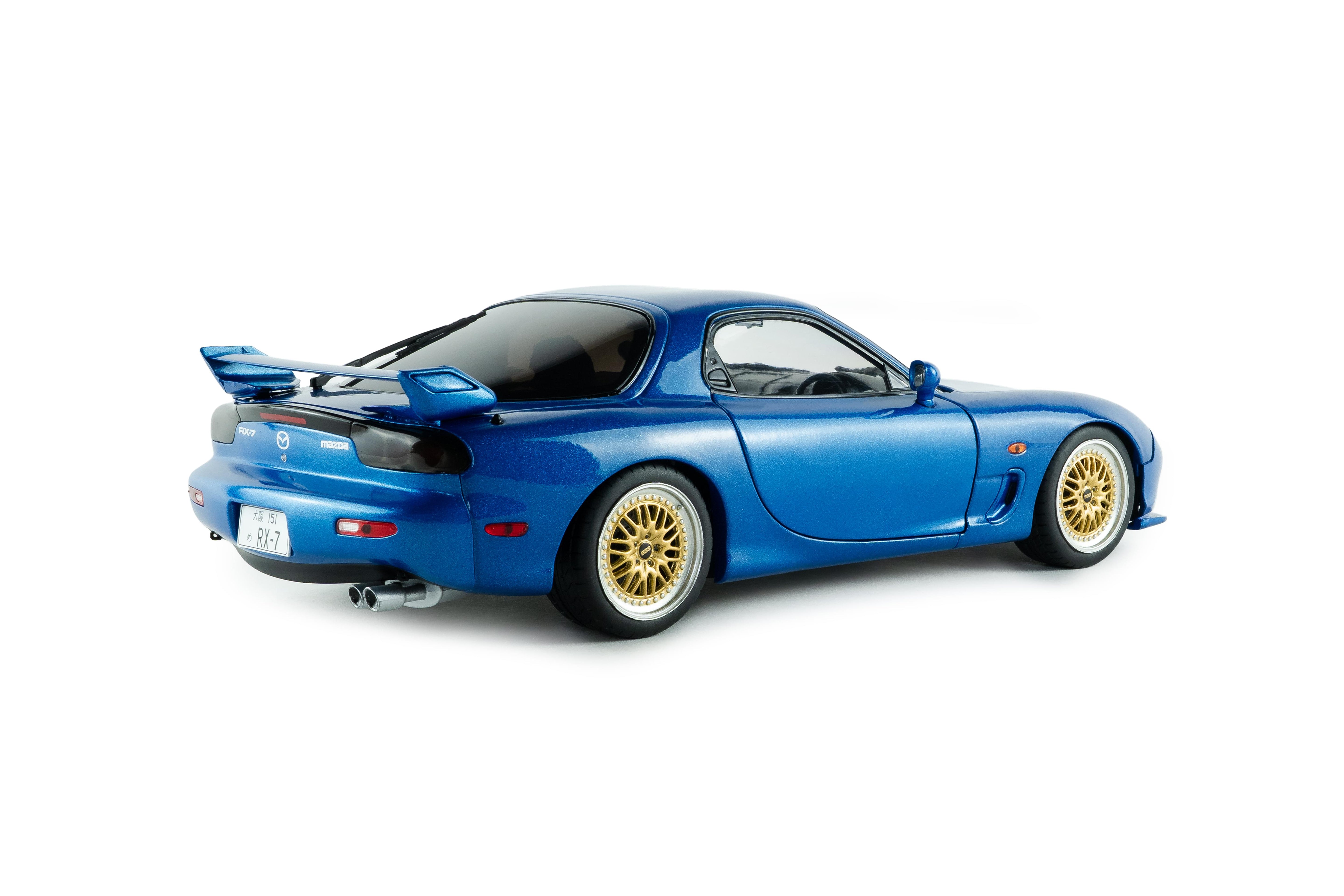 Solido S1810611 Voiture miniature collection 1/18 Mazda RX7 FD3S Innocent bleu MICA 1999 - Breizh Modélisme.