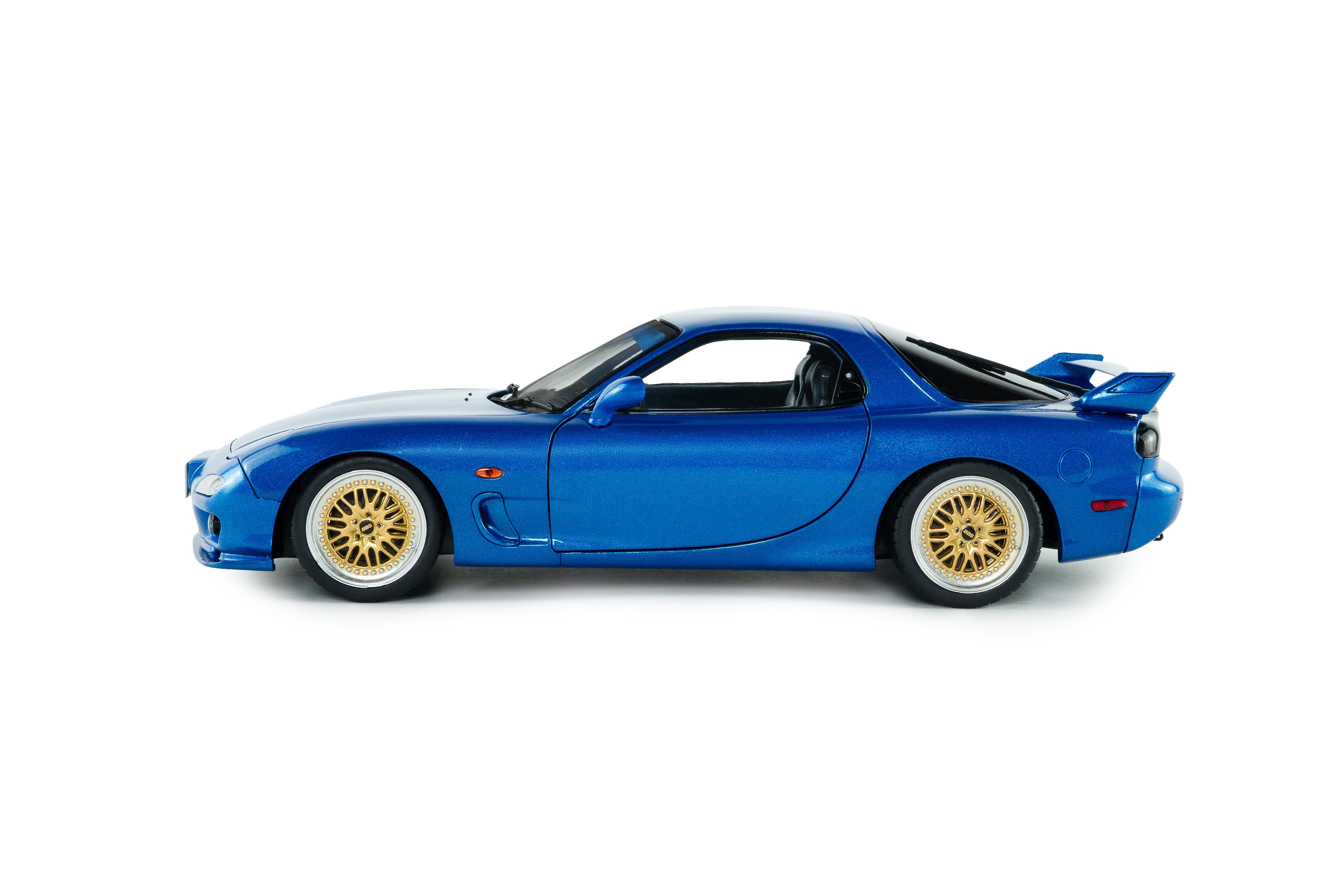 Solido S1810611 Voiture miniature collection 1/18 Mazda RX7 FD3S Innocent bleu MICA 1999 - Breizh Modélisme.