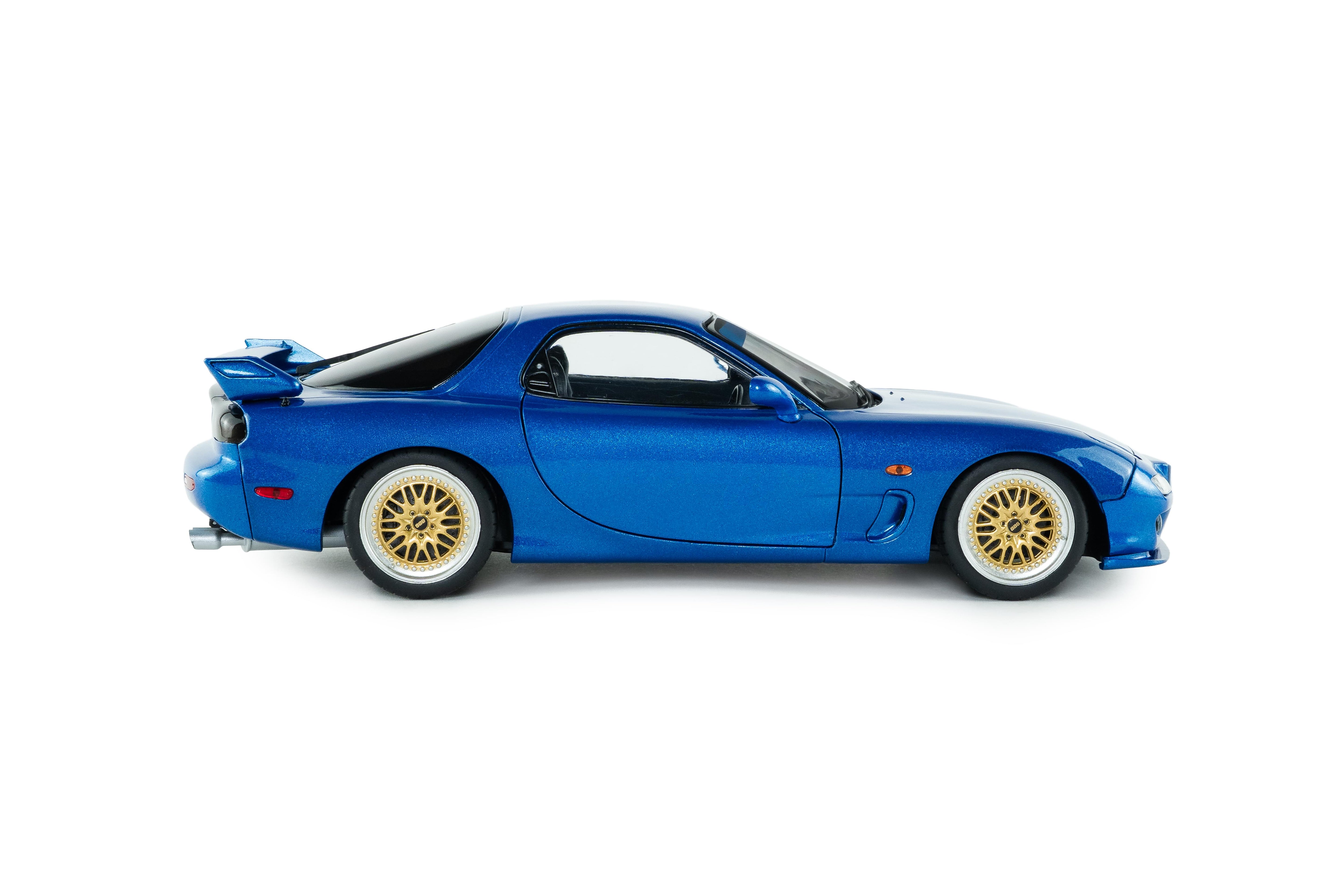 Solido S1810611 Voiture miniature collection 1/18 Mazda RX7 FD3S Innocent bleu MICA 1999 - Breizh Modélisme.